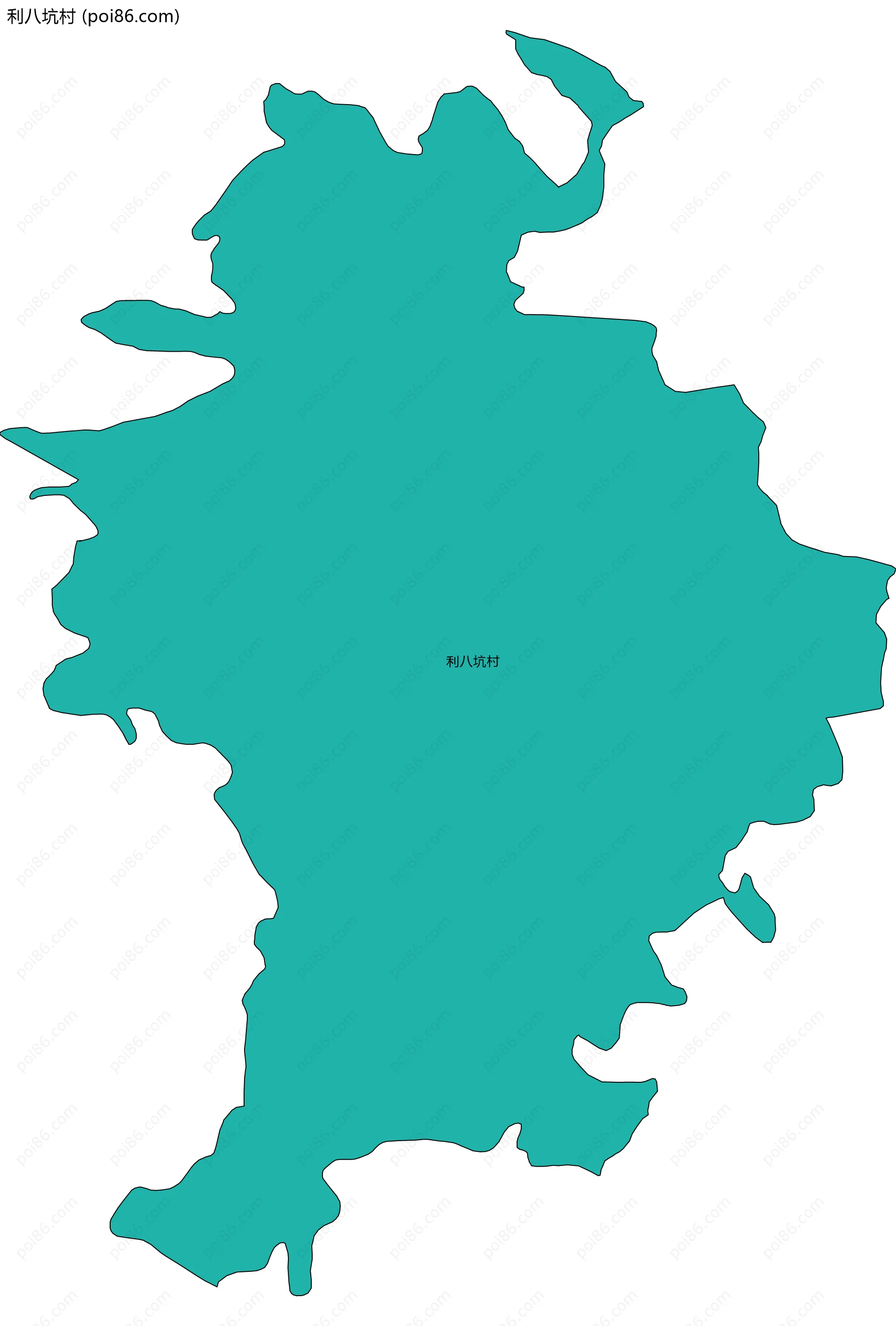 利八坑村边界地图