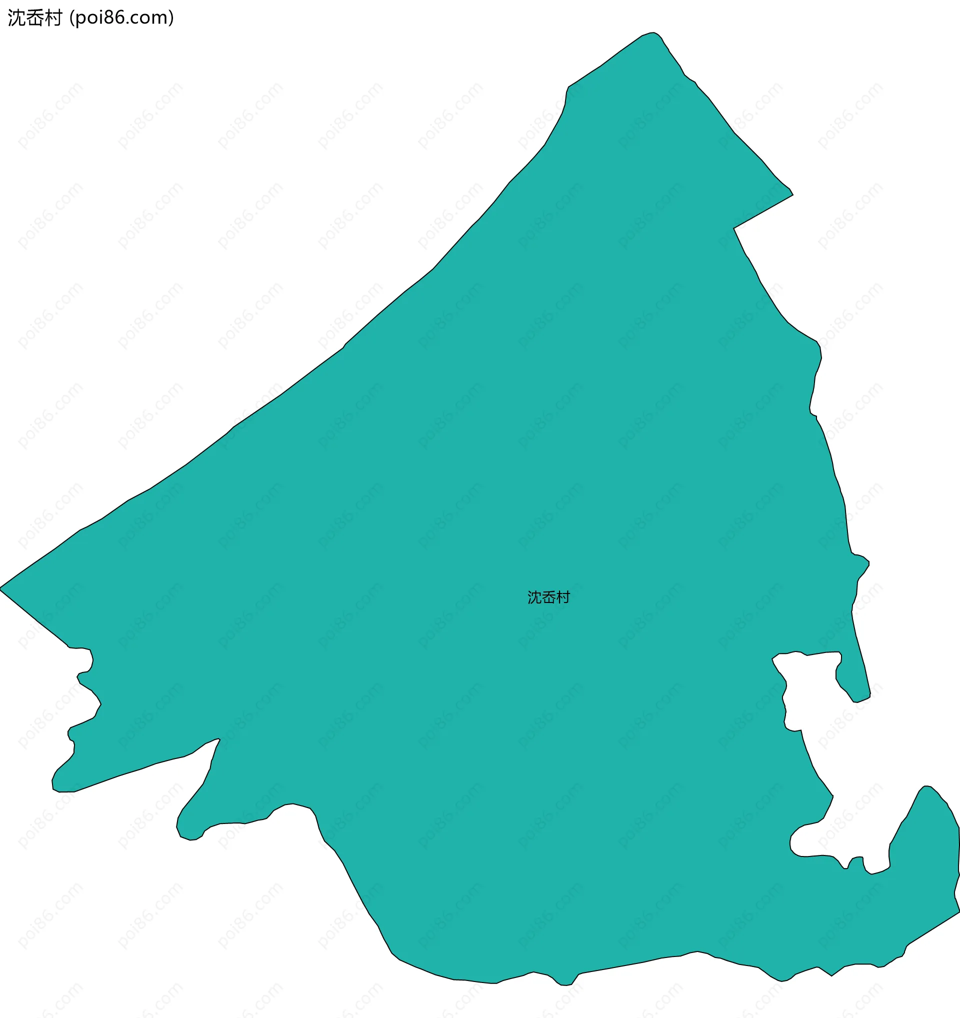 沈岙村边界地图