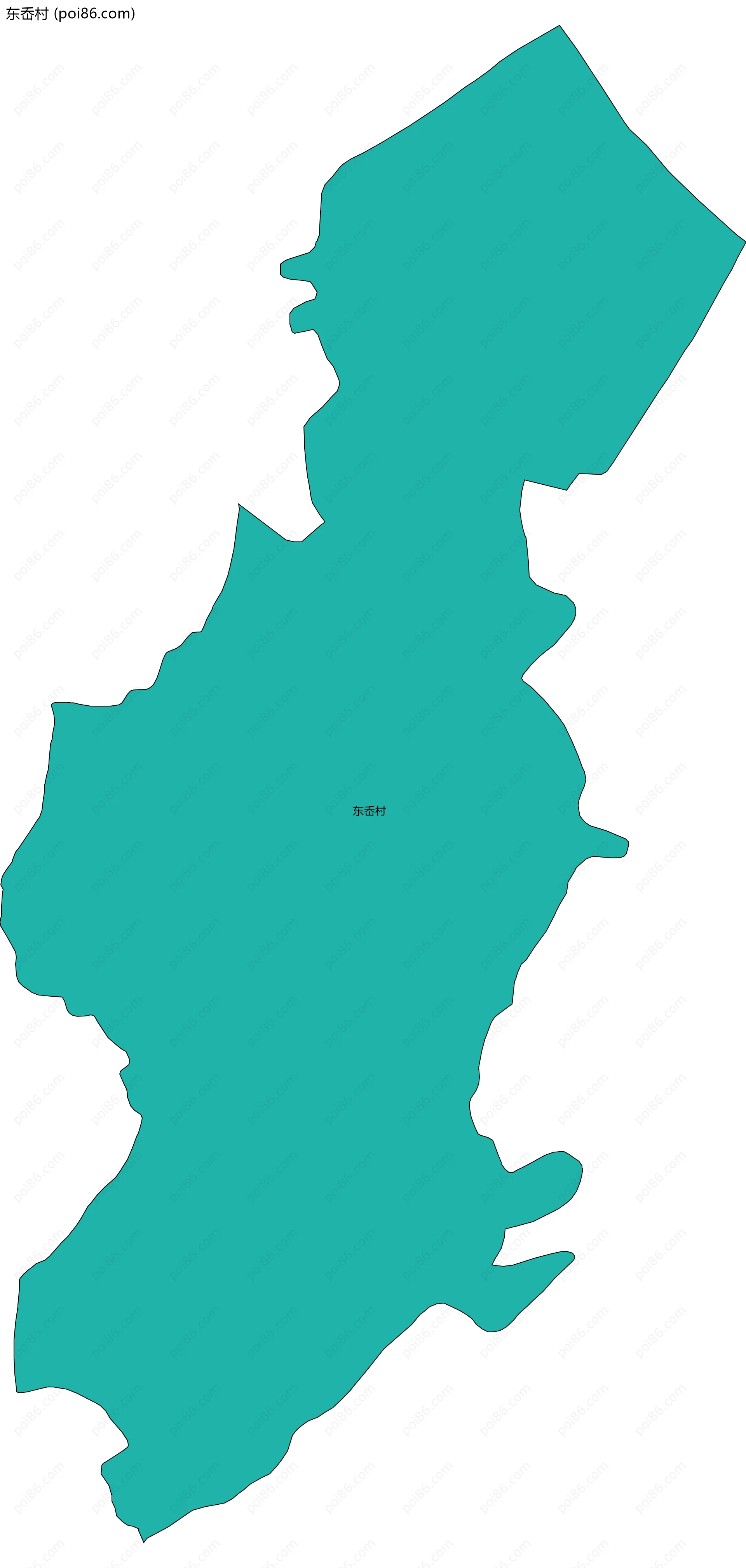 东岙村边界地图