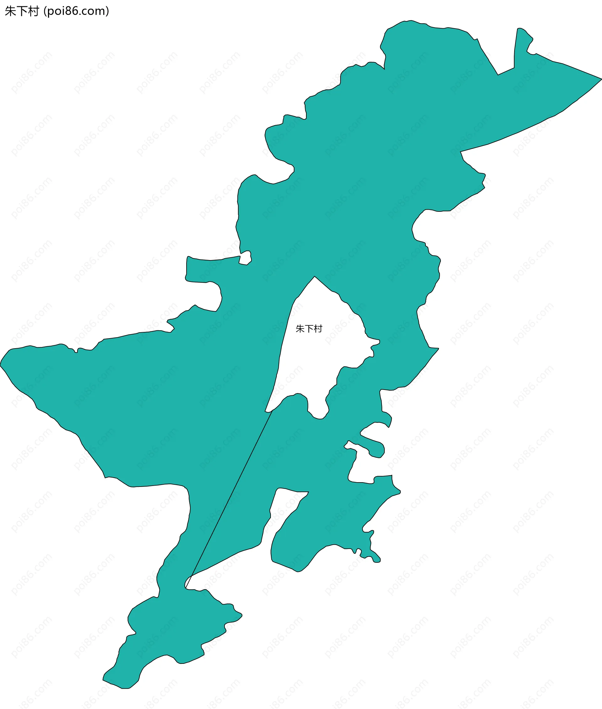 朱下村边界地图