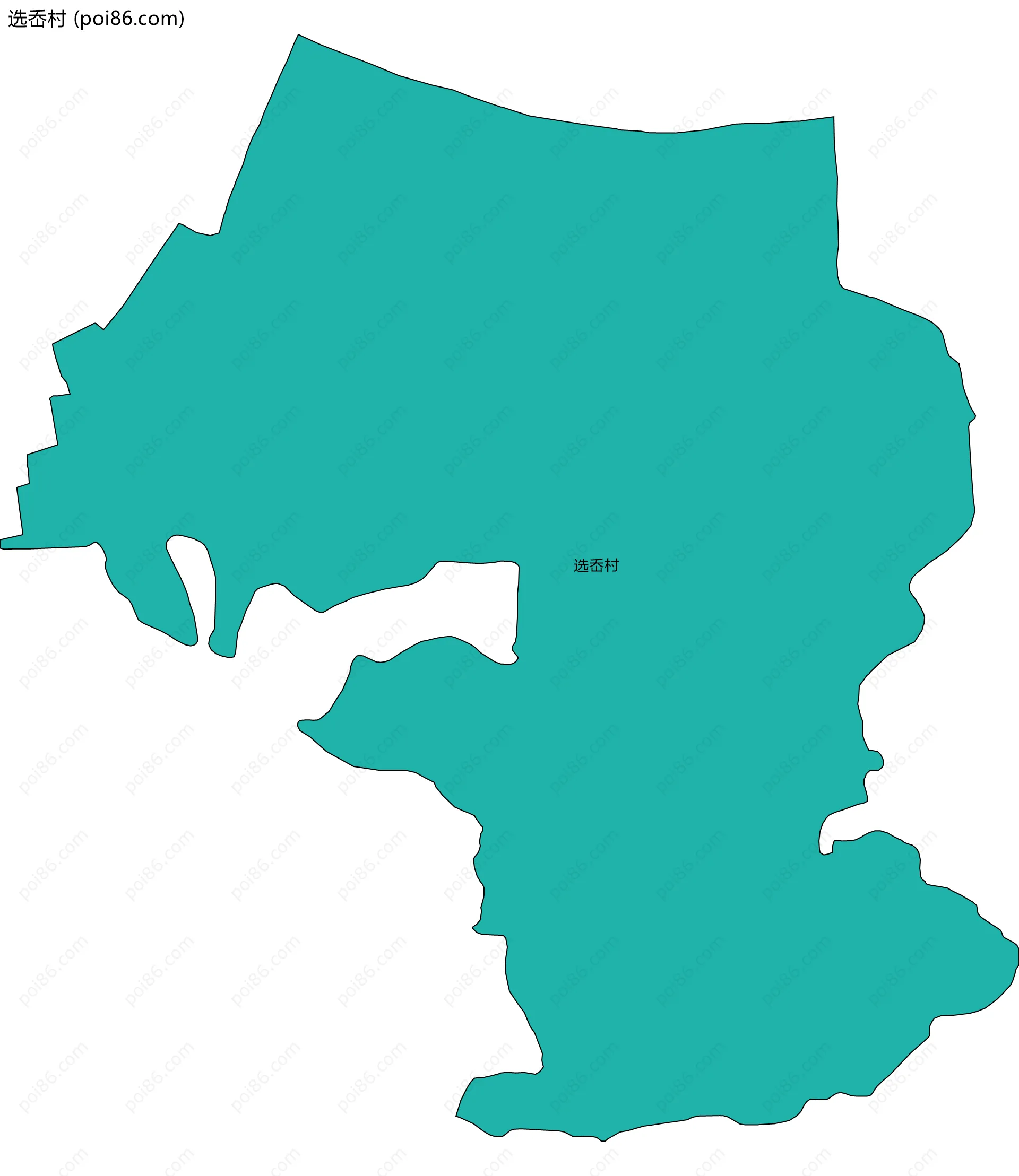 选岙村边界地图