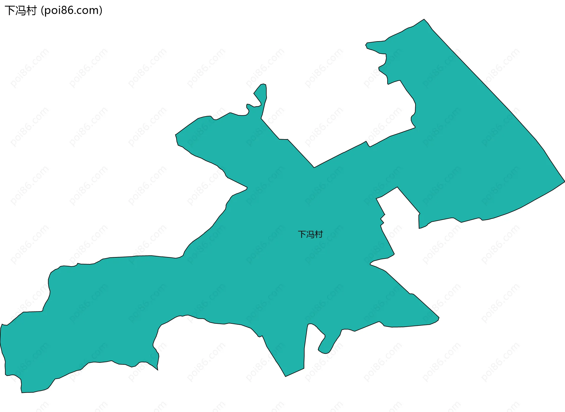 下冯村边界地图
