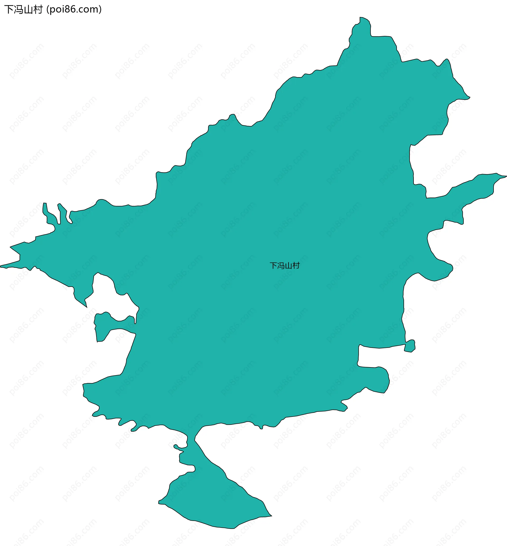 下冯山村边界地图