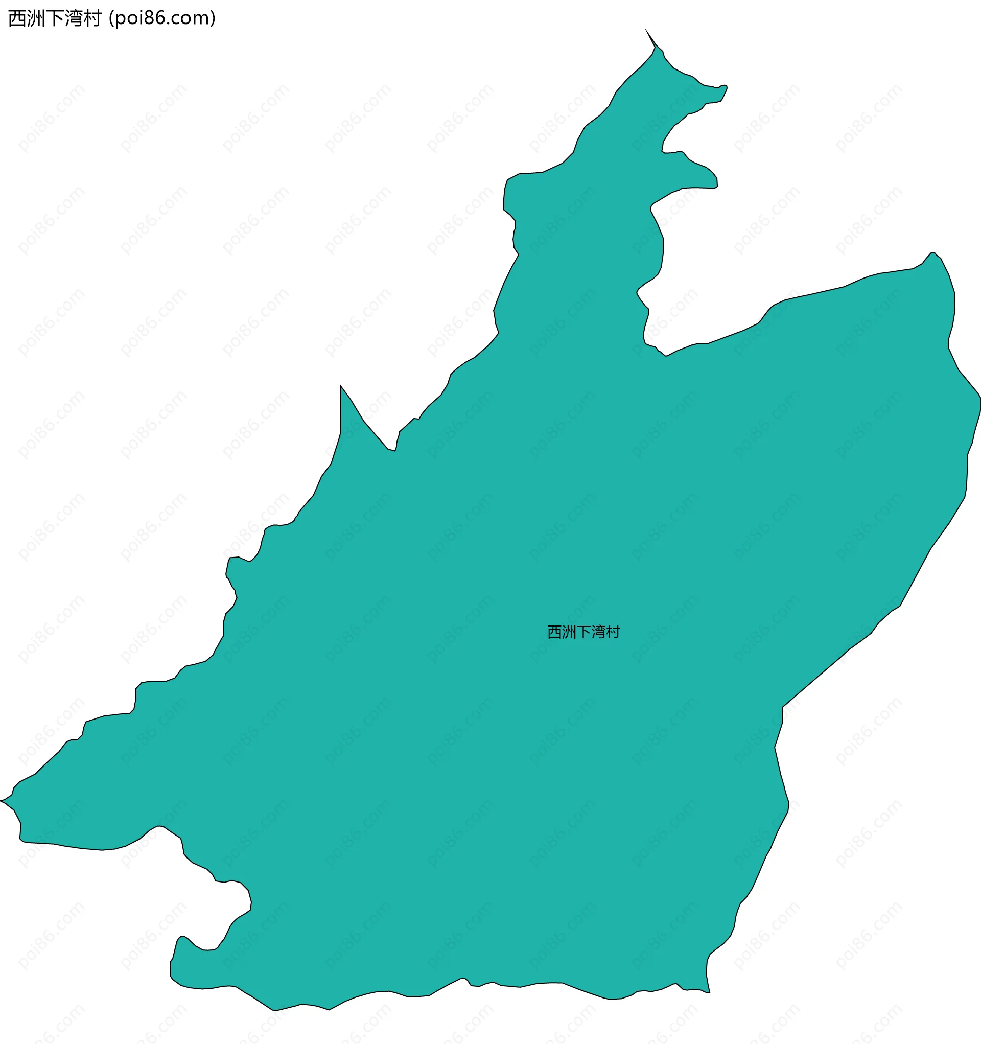 西洲下湾村边界地图