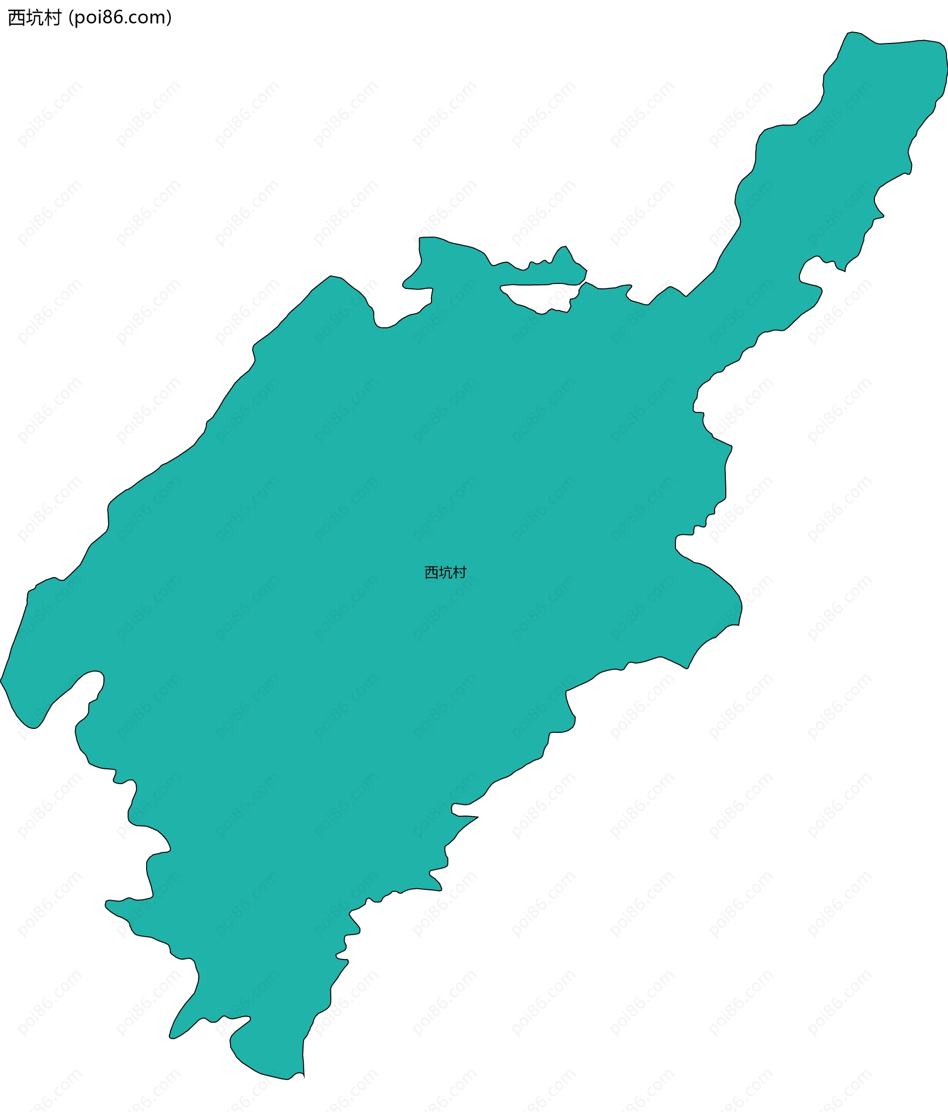 西坑村边界地图