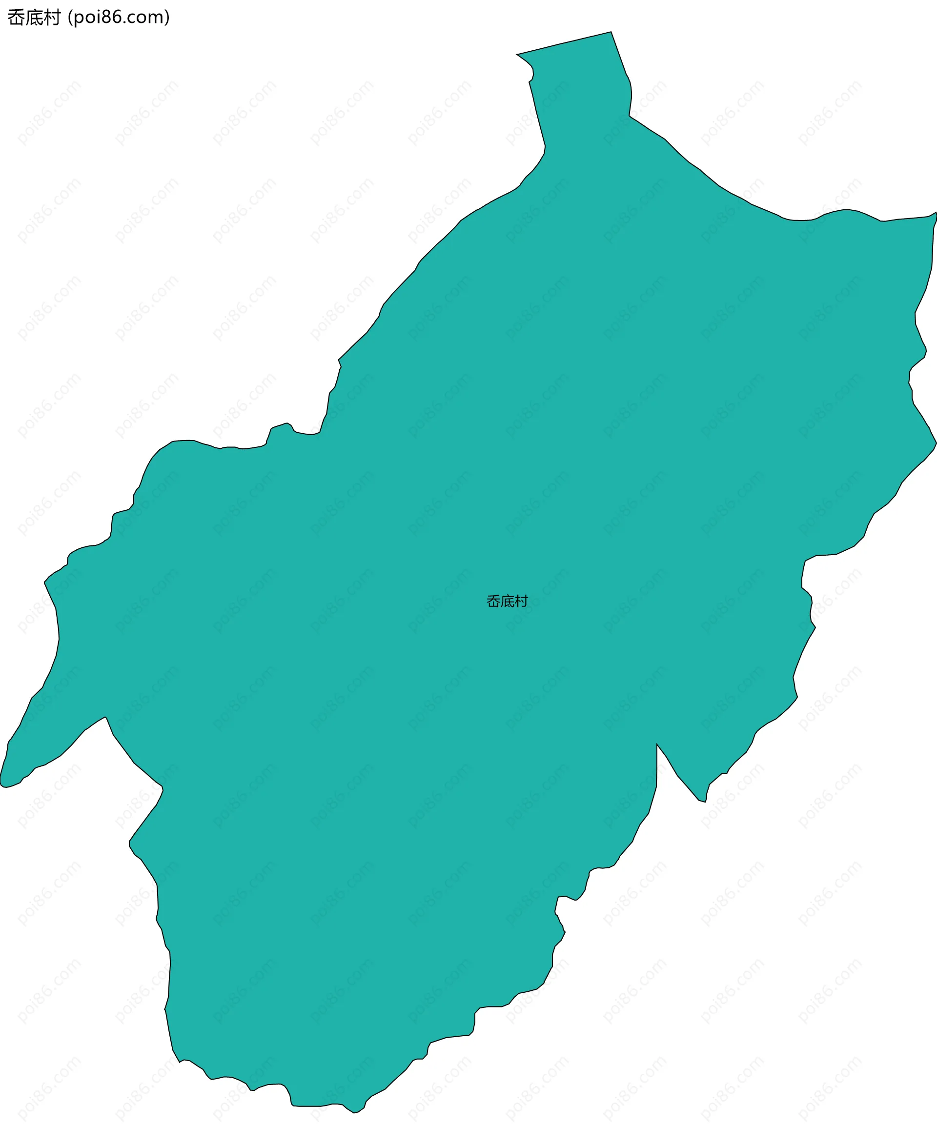 岙底村边界地图