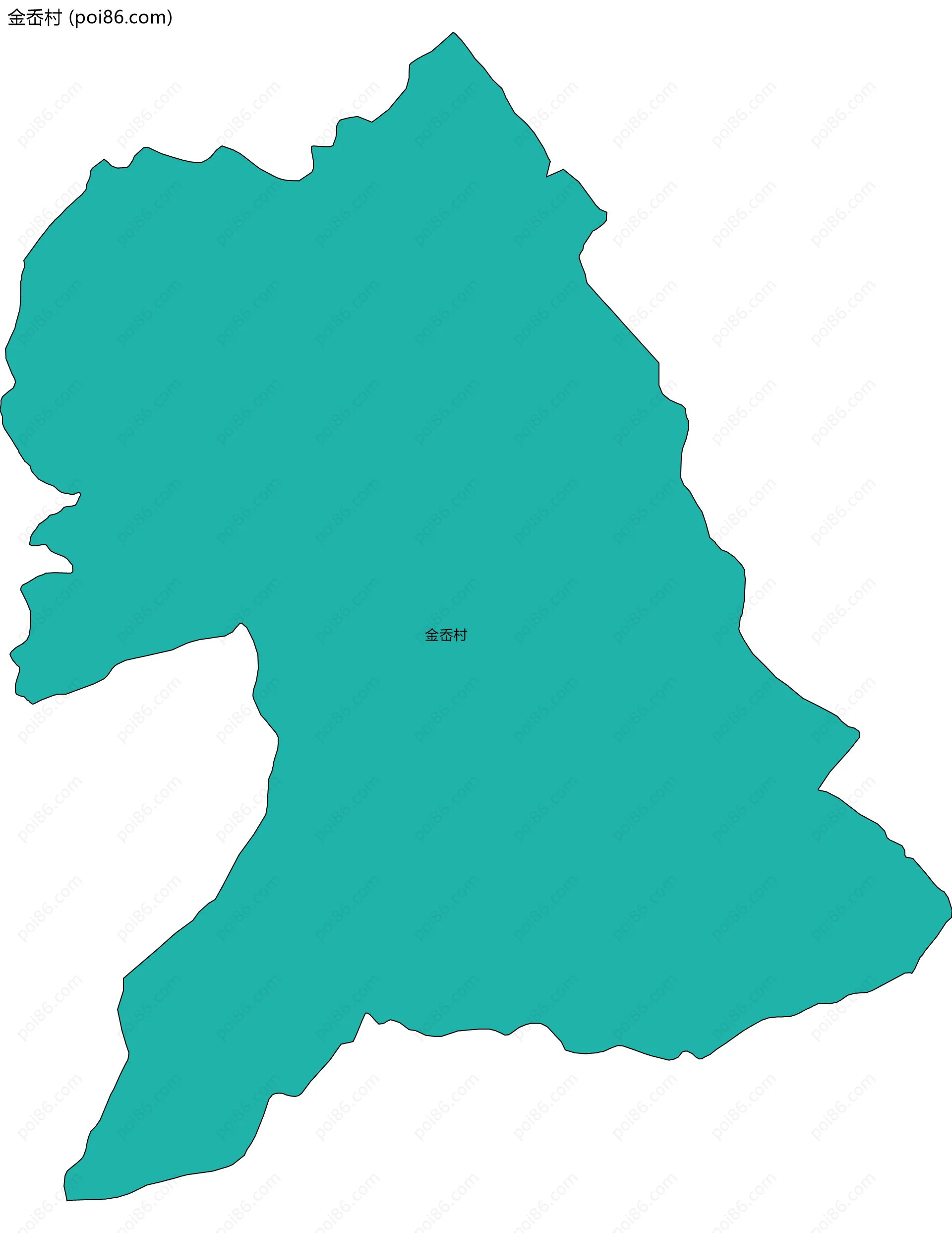 金岙村边界地图