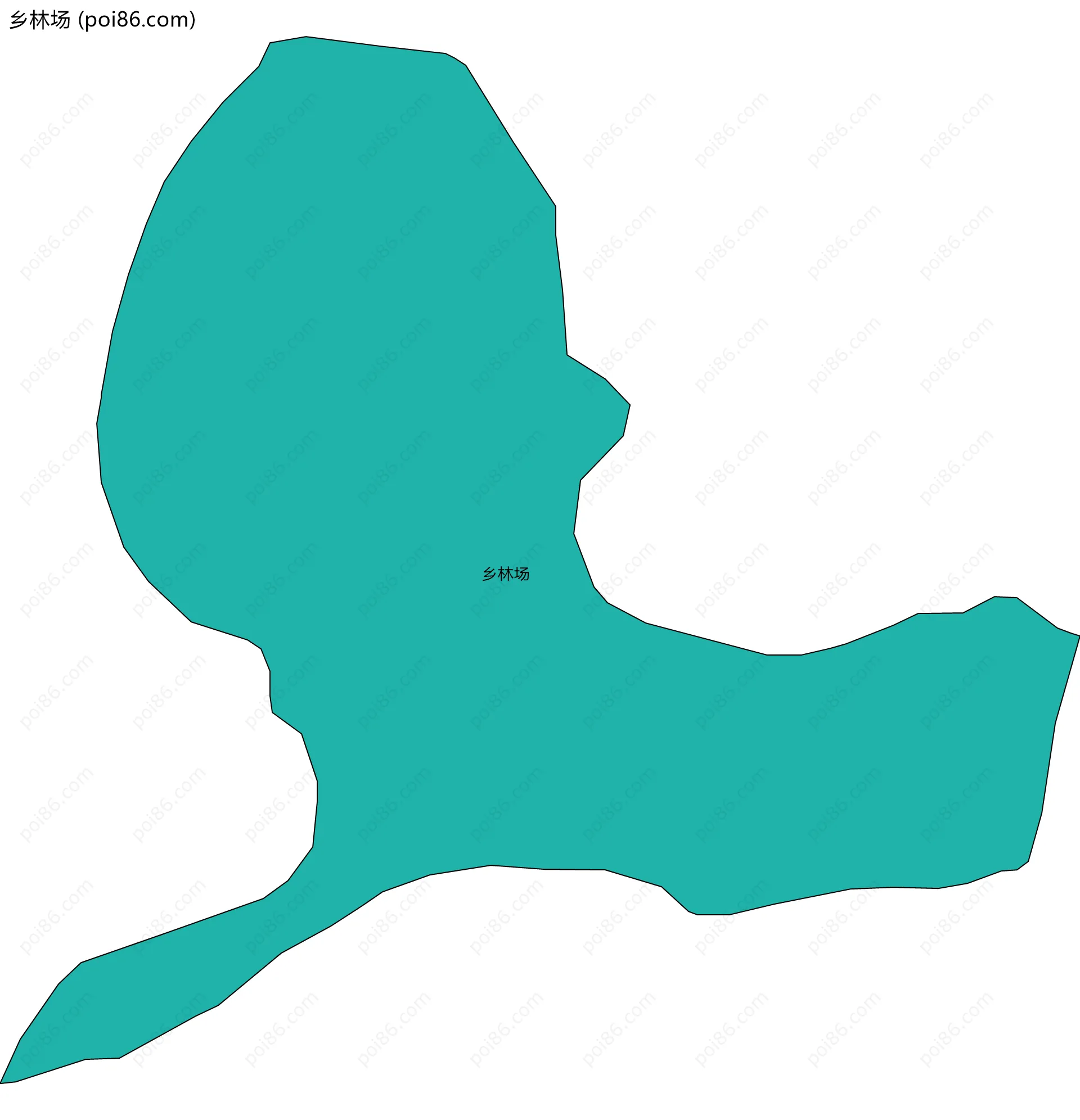 乡林场边界地图(五级行政区划)