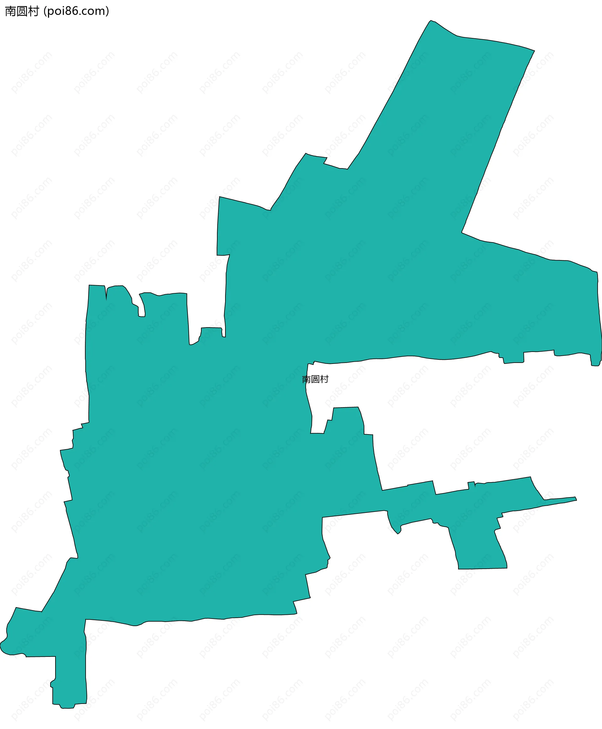 南圆村边界地图