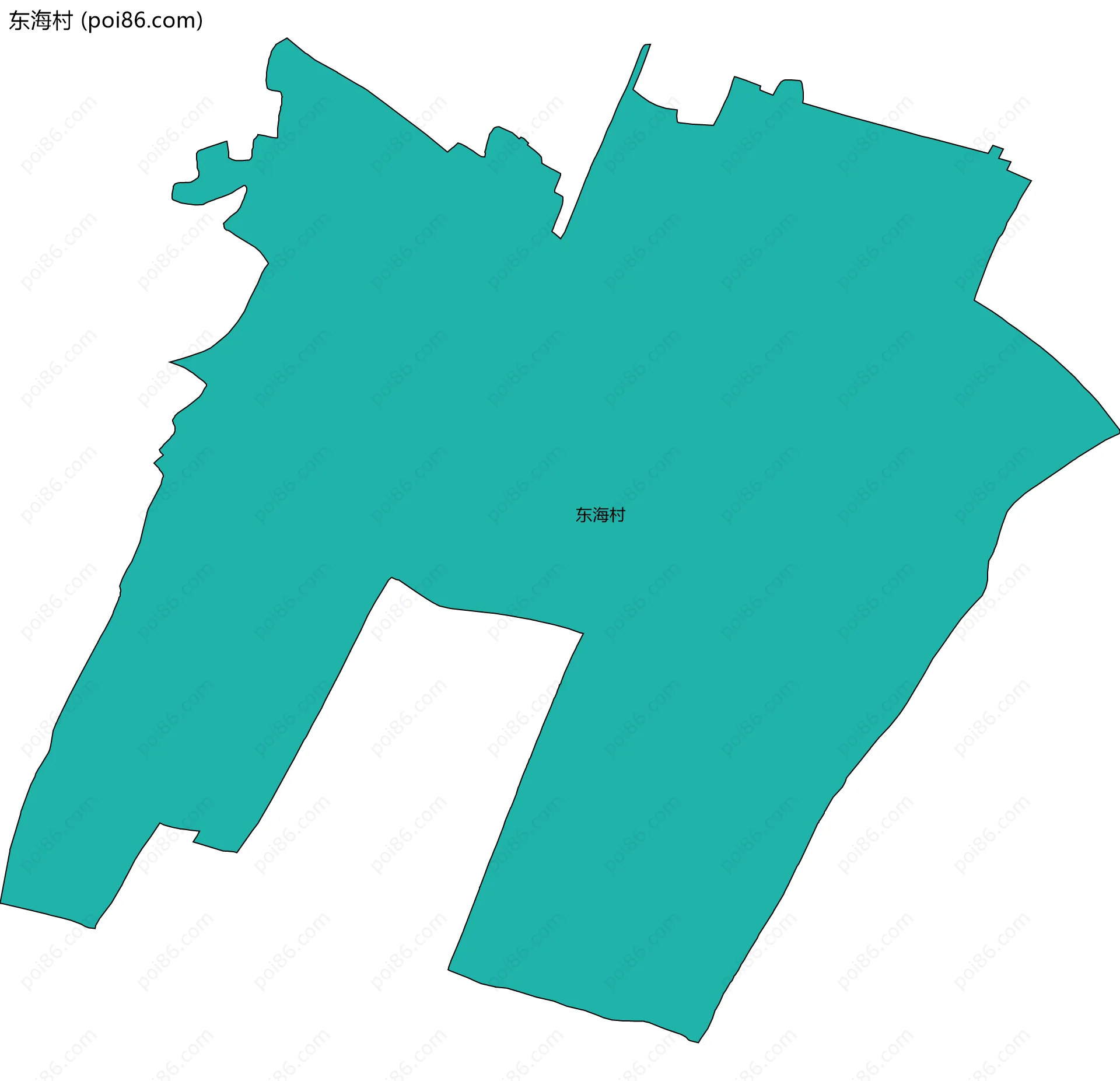 东海村边界地图