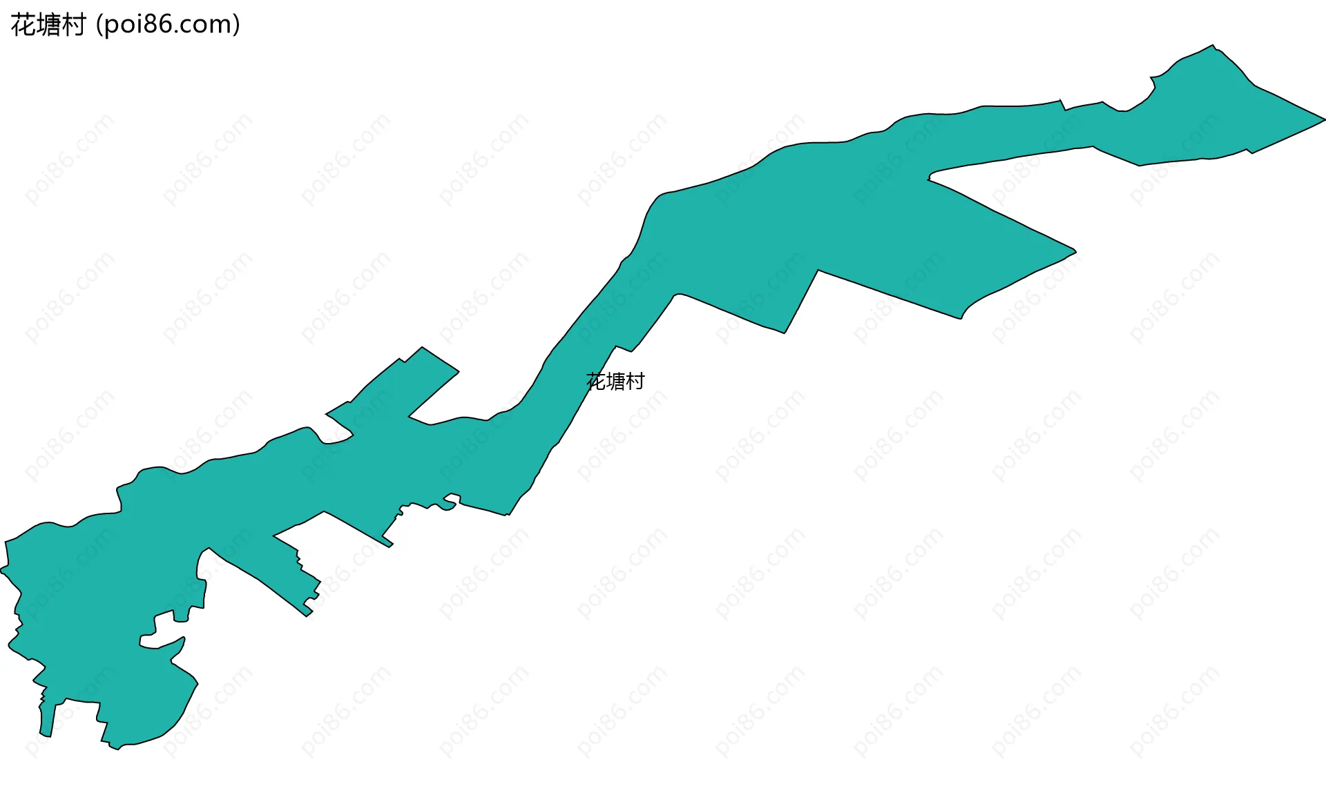 花塘村边界地图