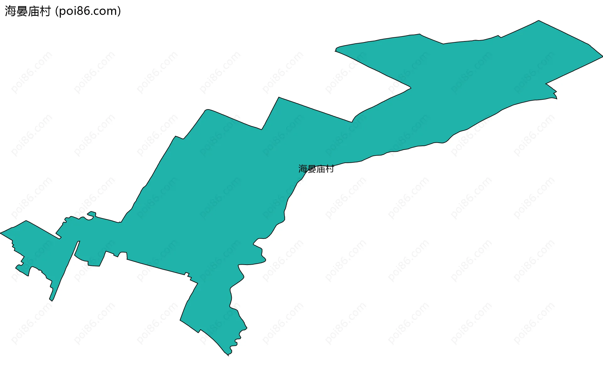 海晏庙村边界地图