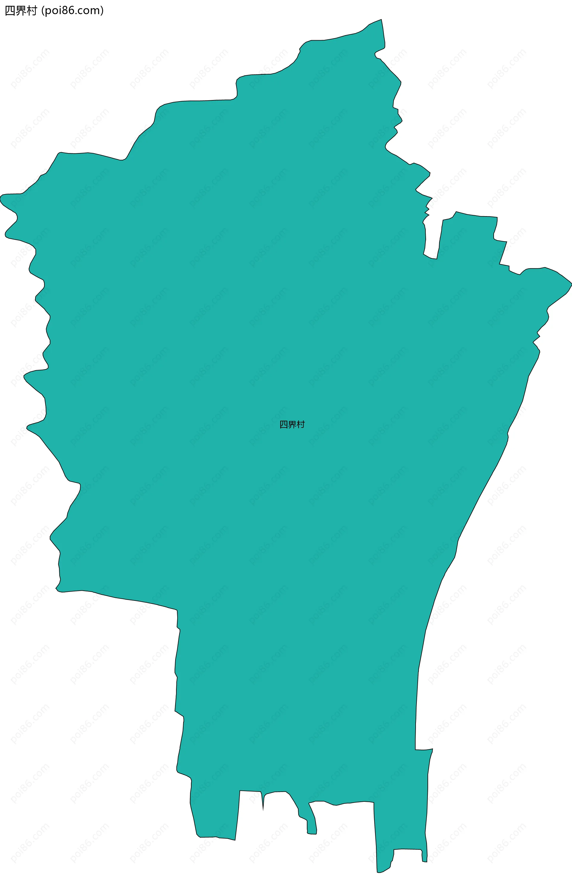 四界村边界地图