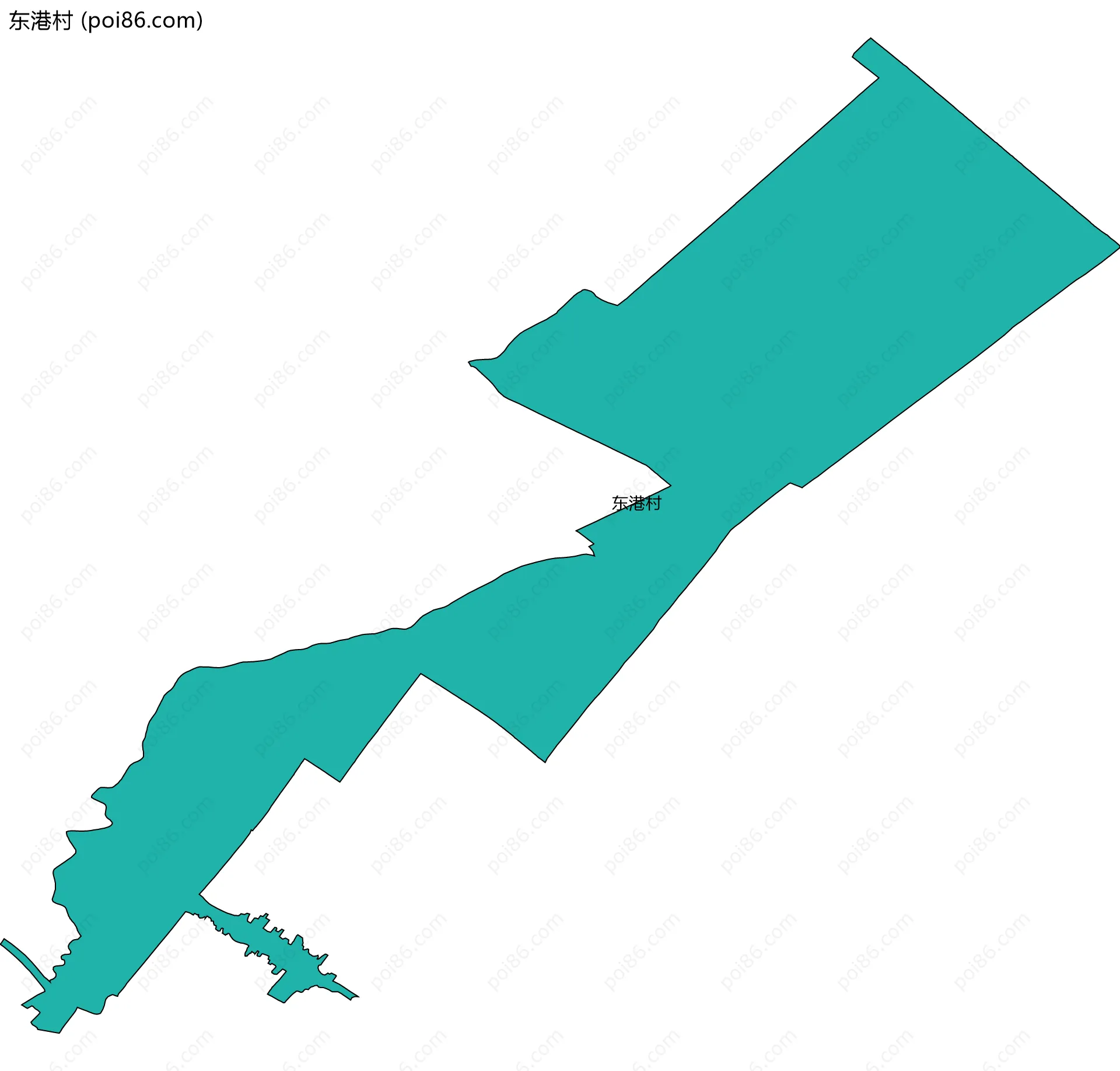 东港村边界地图
