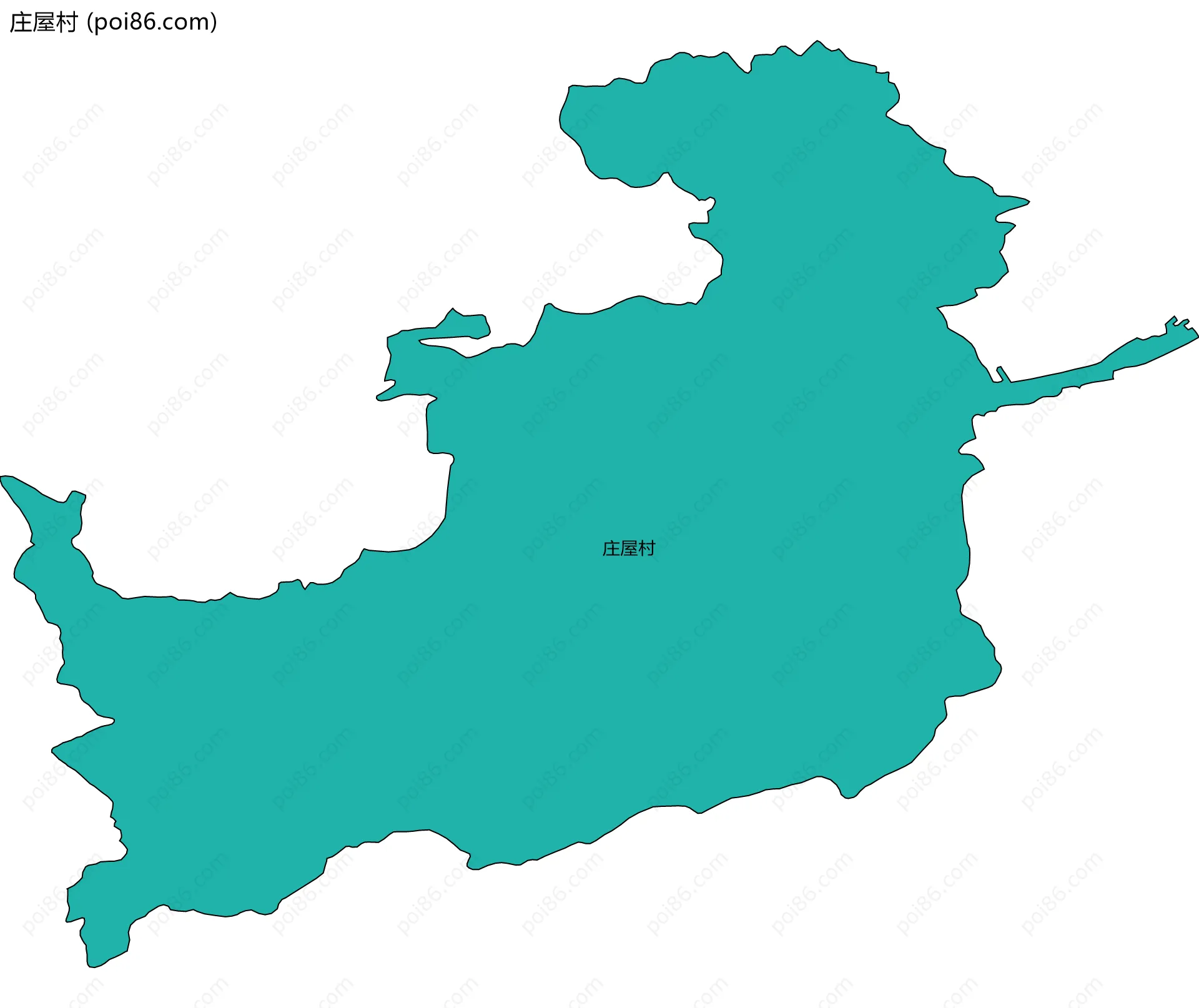 庄屋村边界地图