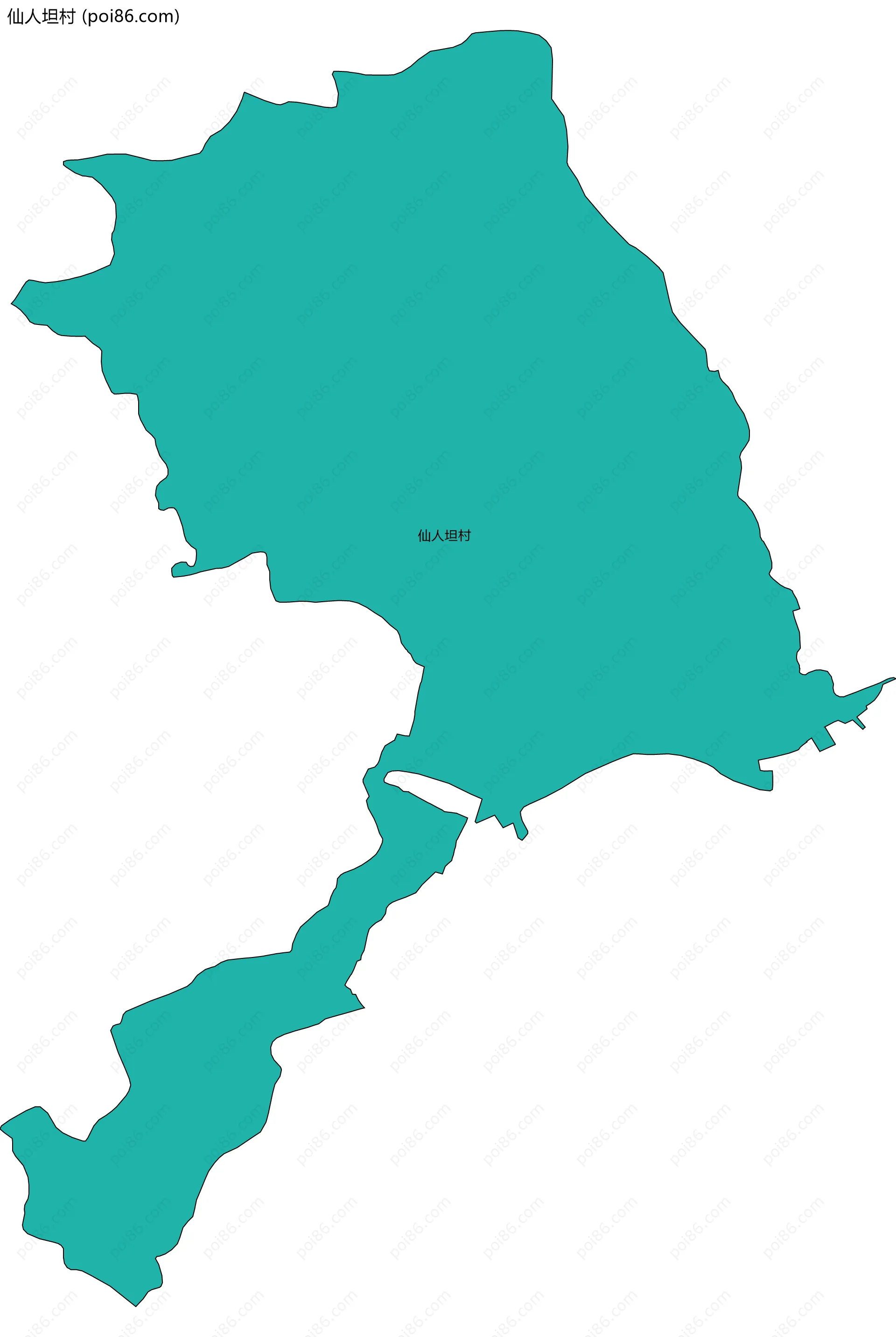 仙人坦村边界地图