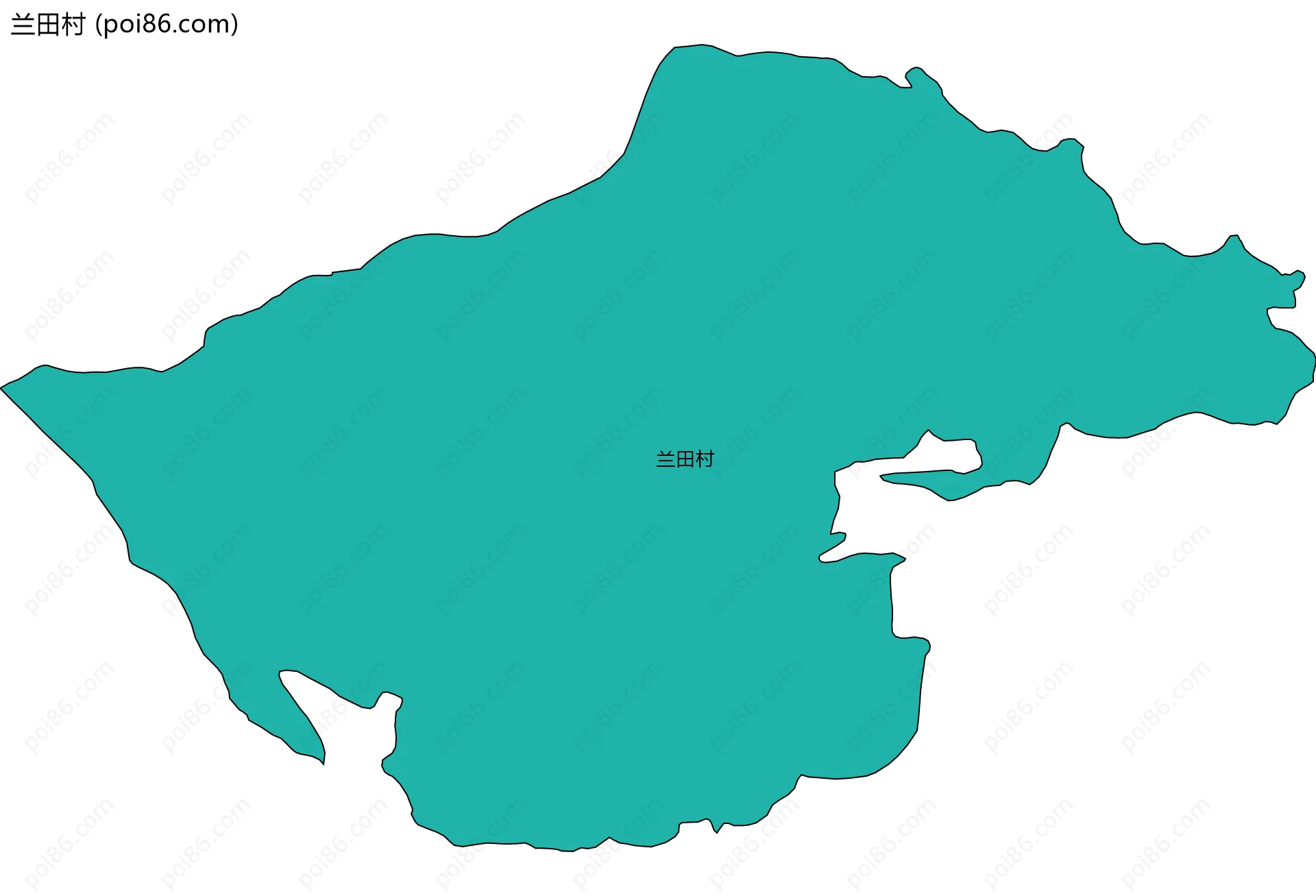 兰田村边界地图