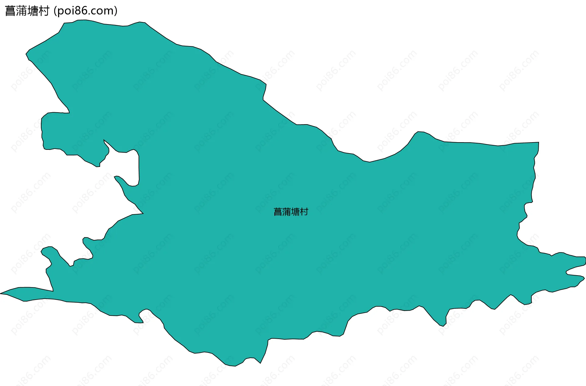 菖蒲塘村边界地图