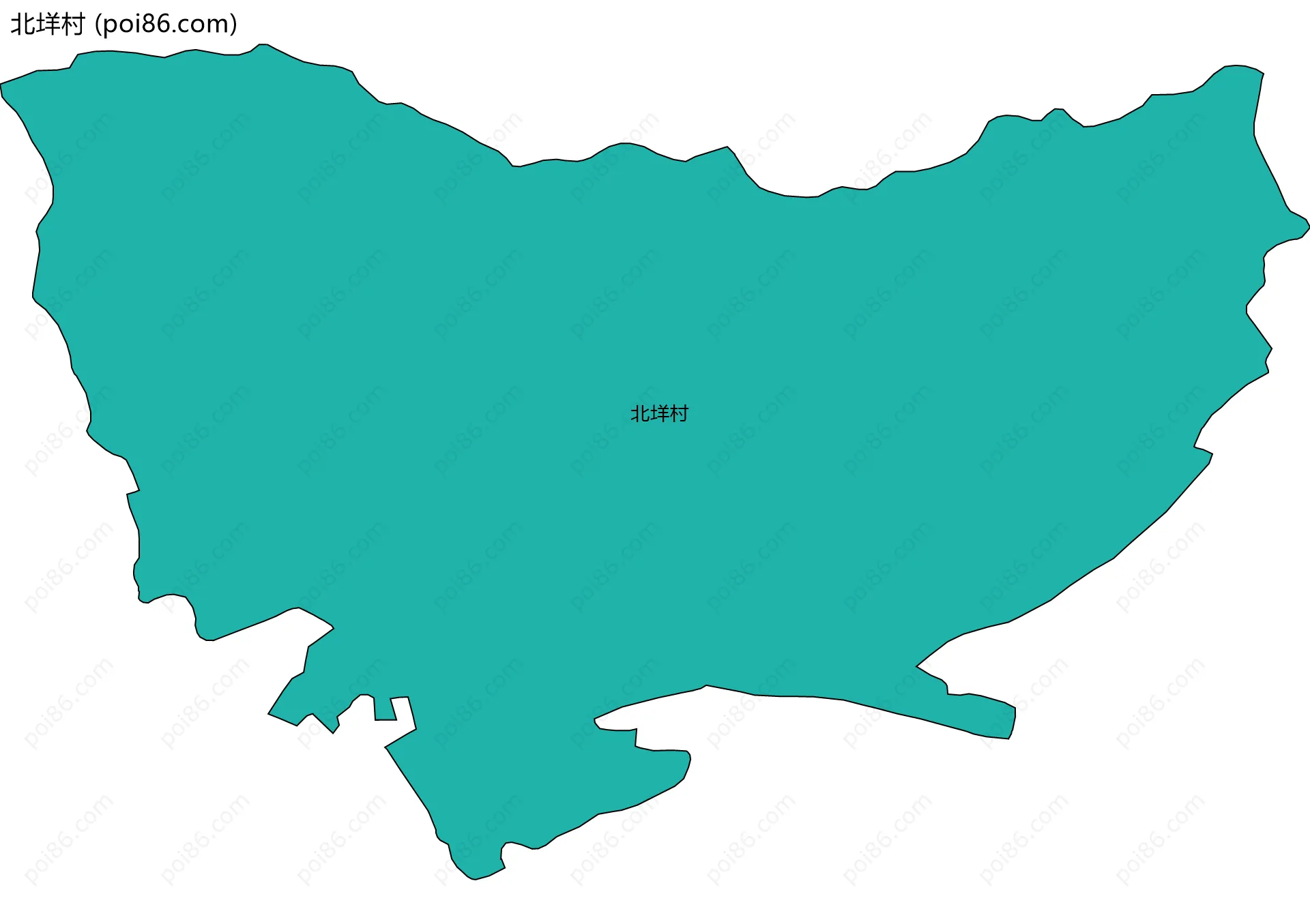 北垟村边界地图