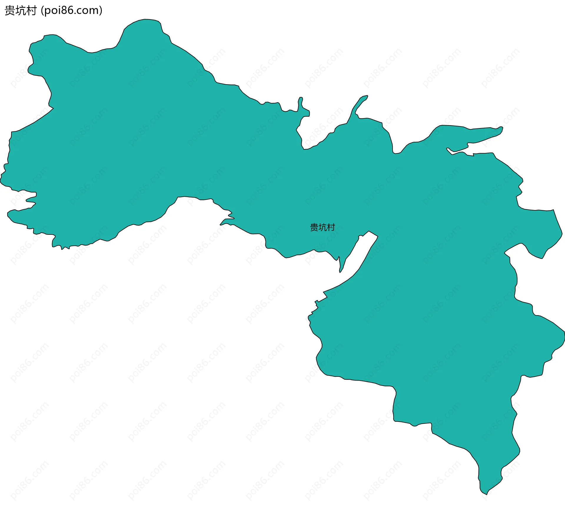 贵坑村边界地图