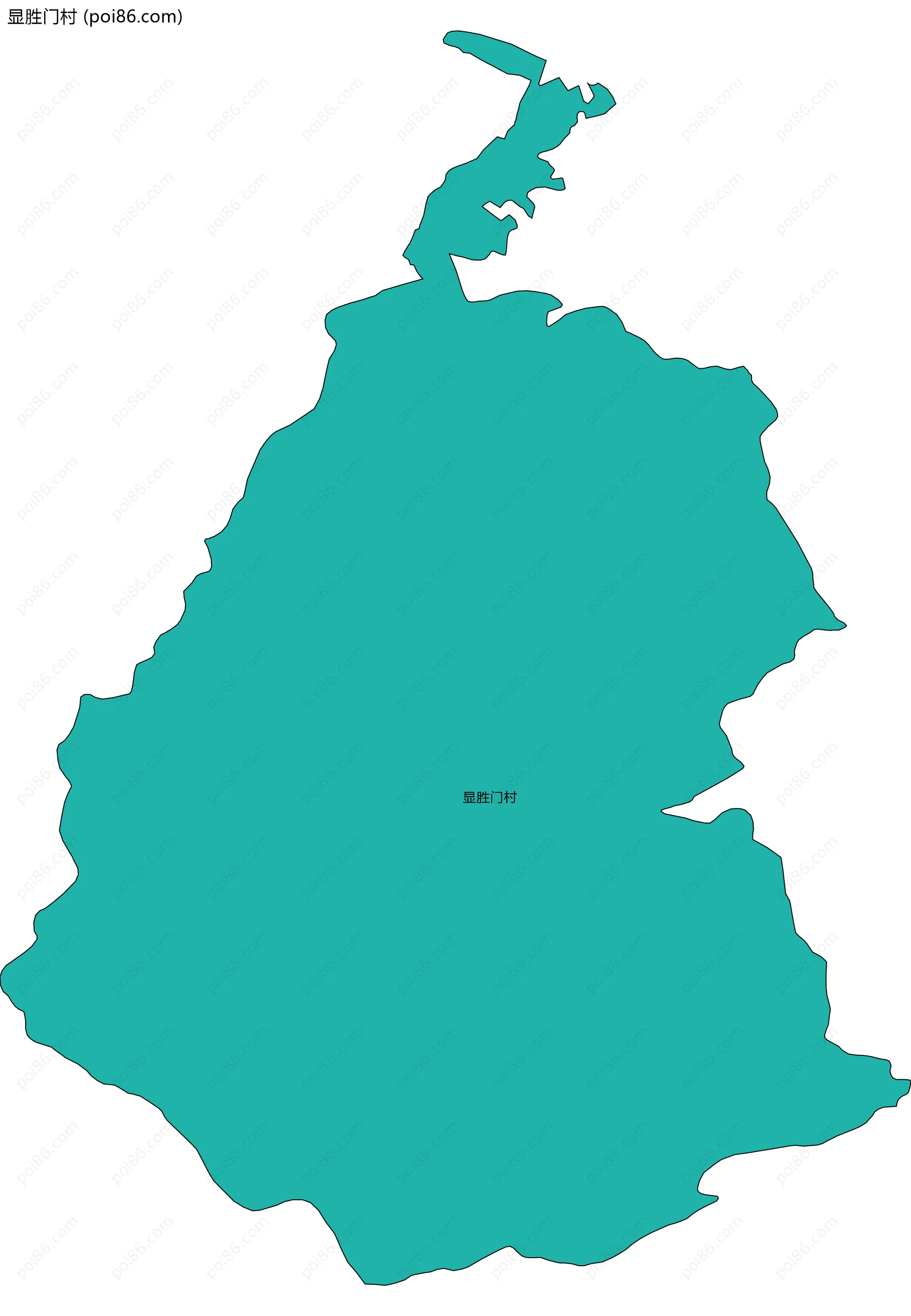 显胜门村边界地图