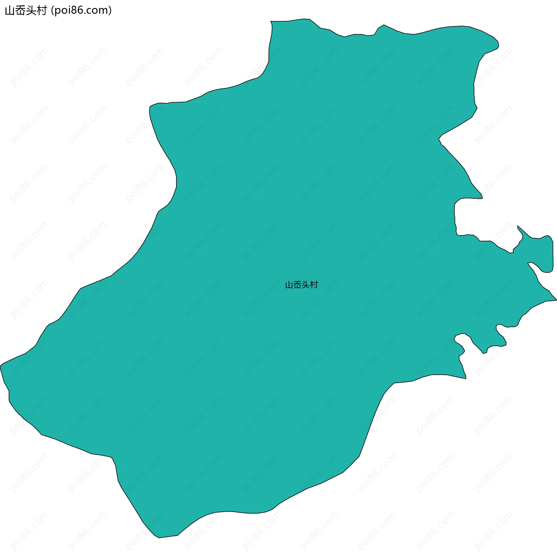 山岙头村边界地图