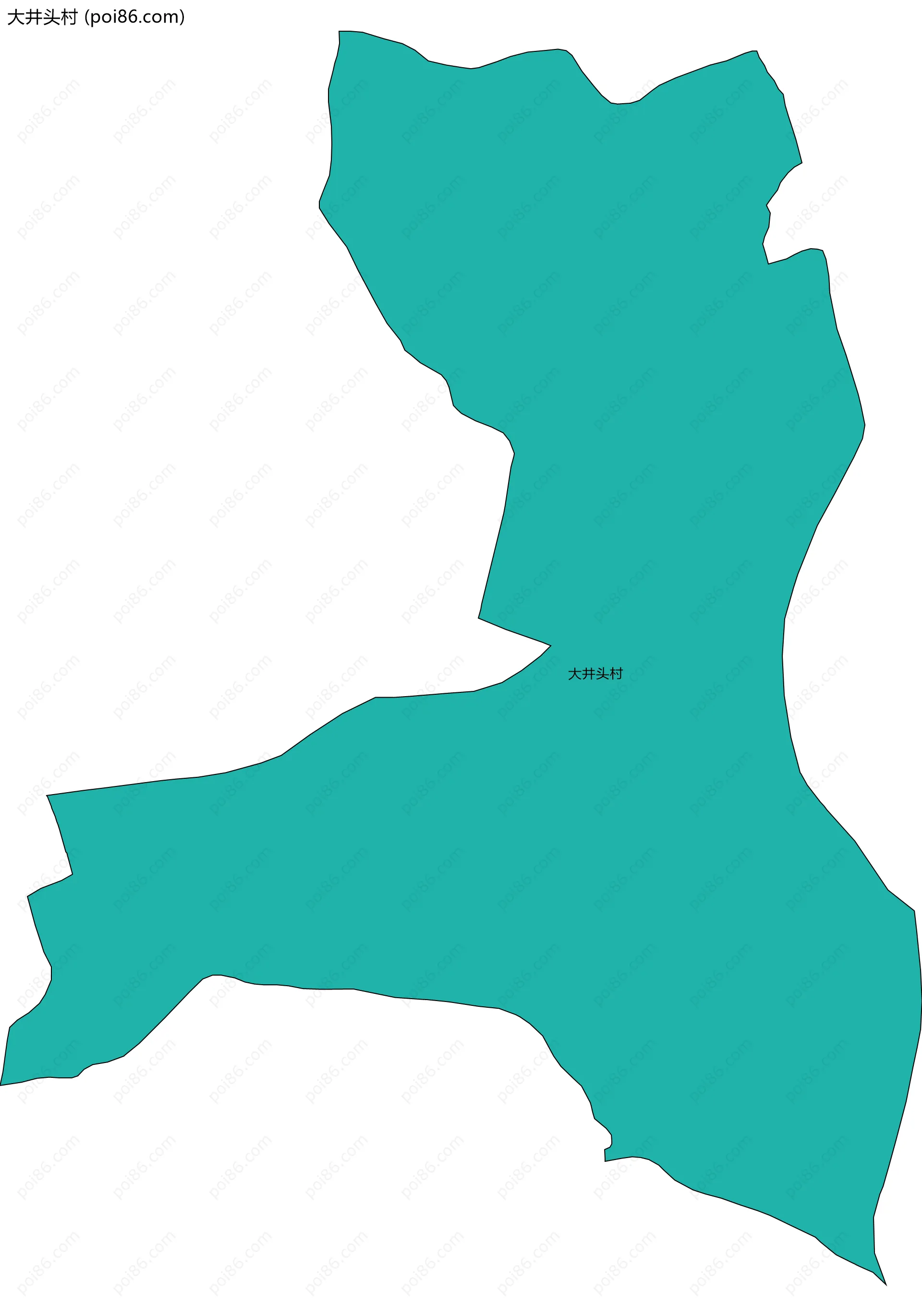 大井头村边界地图