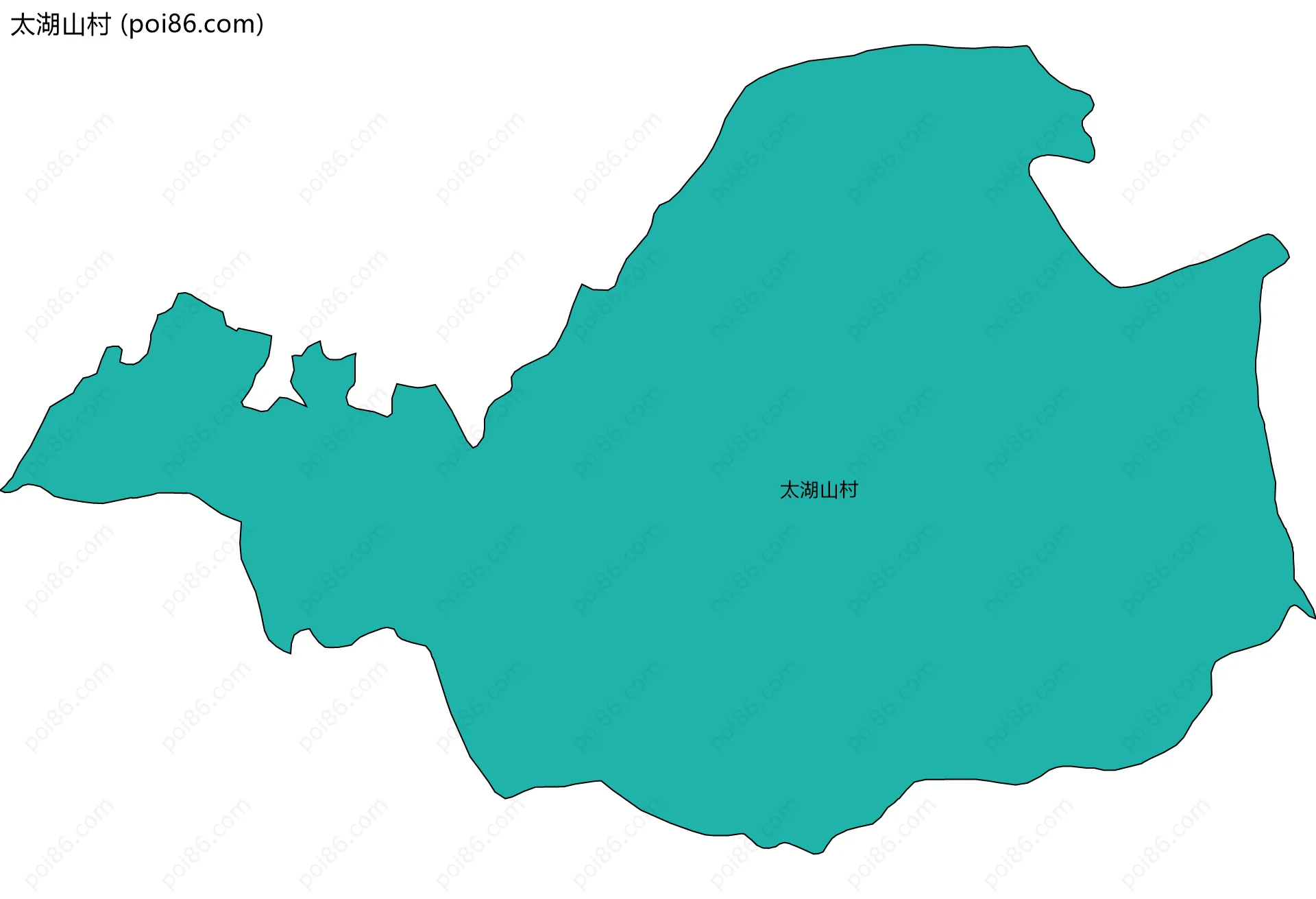 太湖山村边界地图