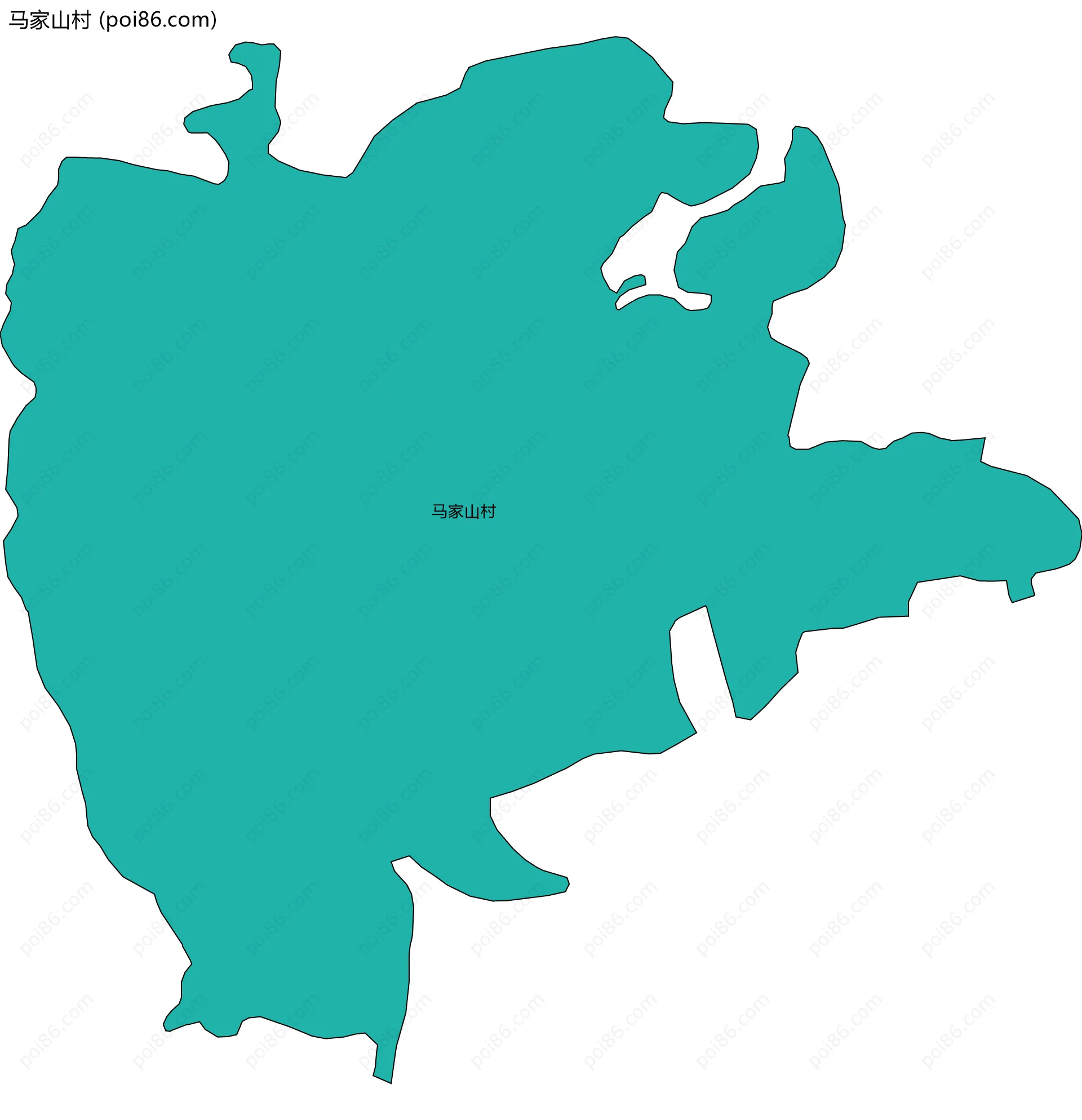 马家山村边界地图