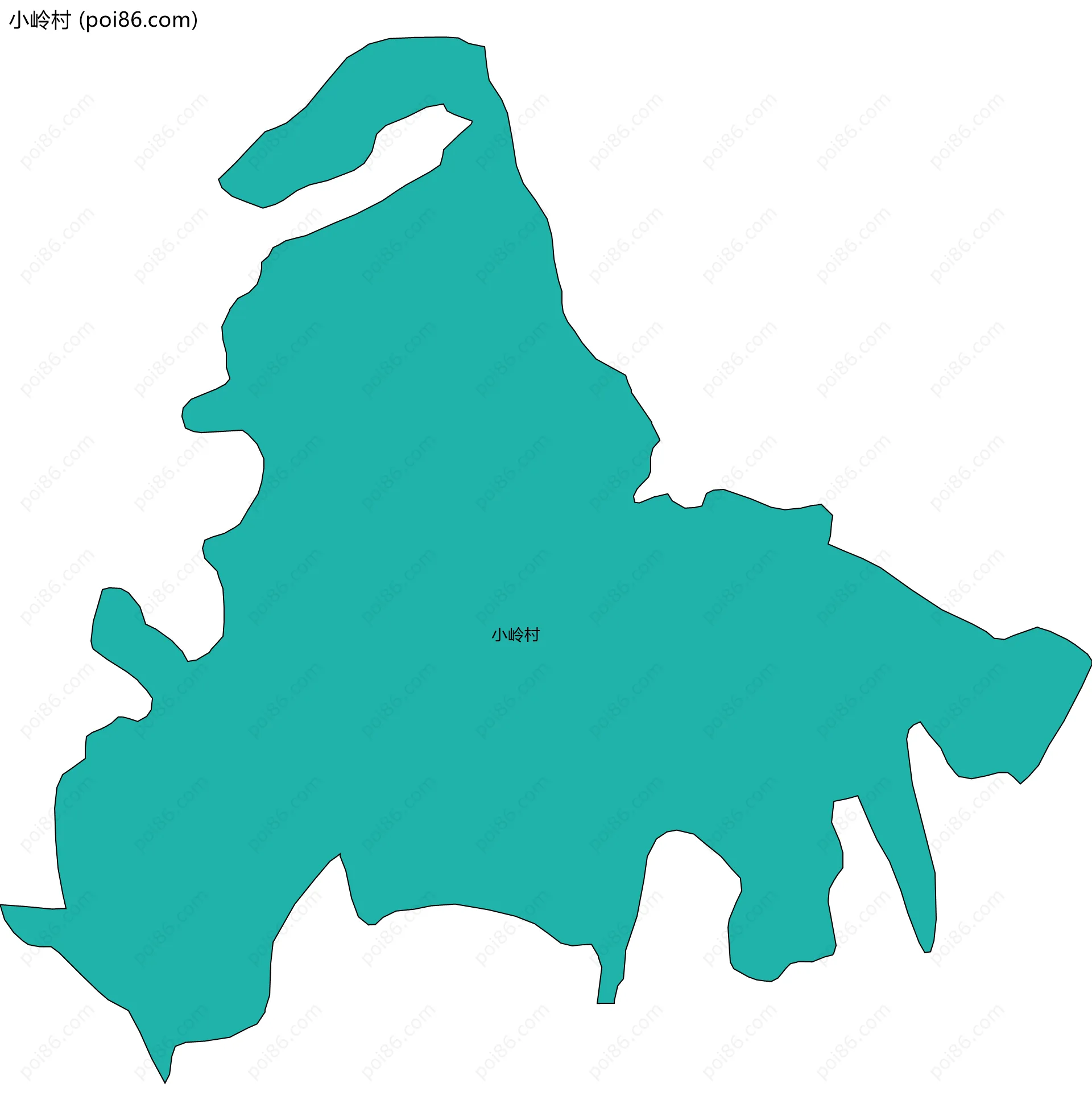 小岭村边界地图