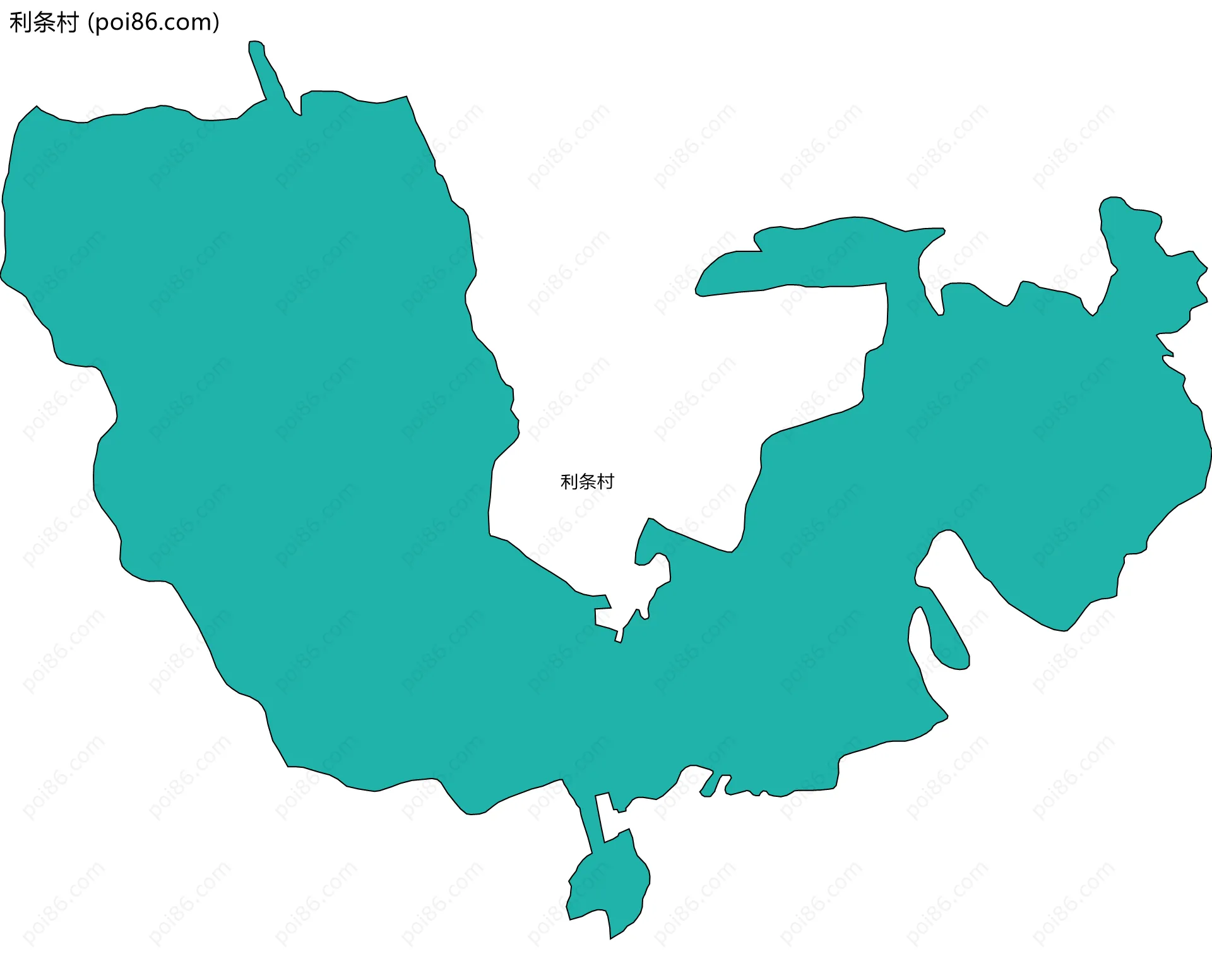利条村边界地图