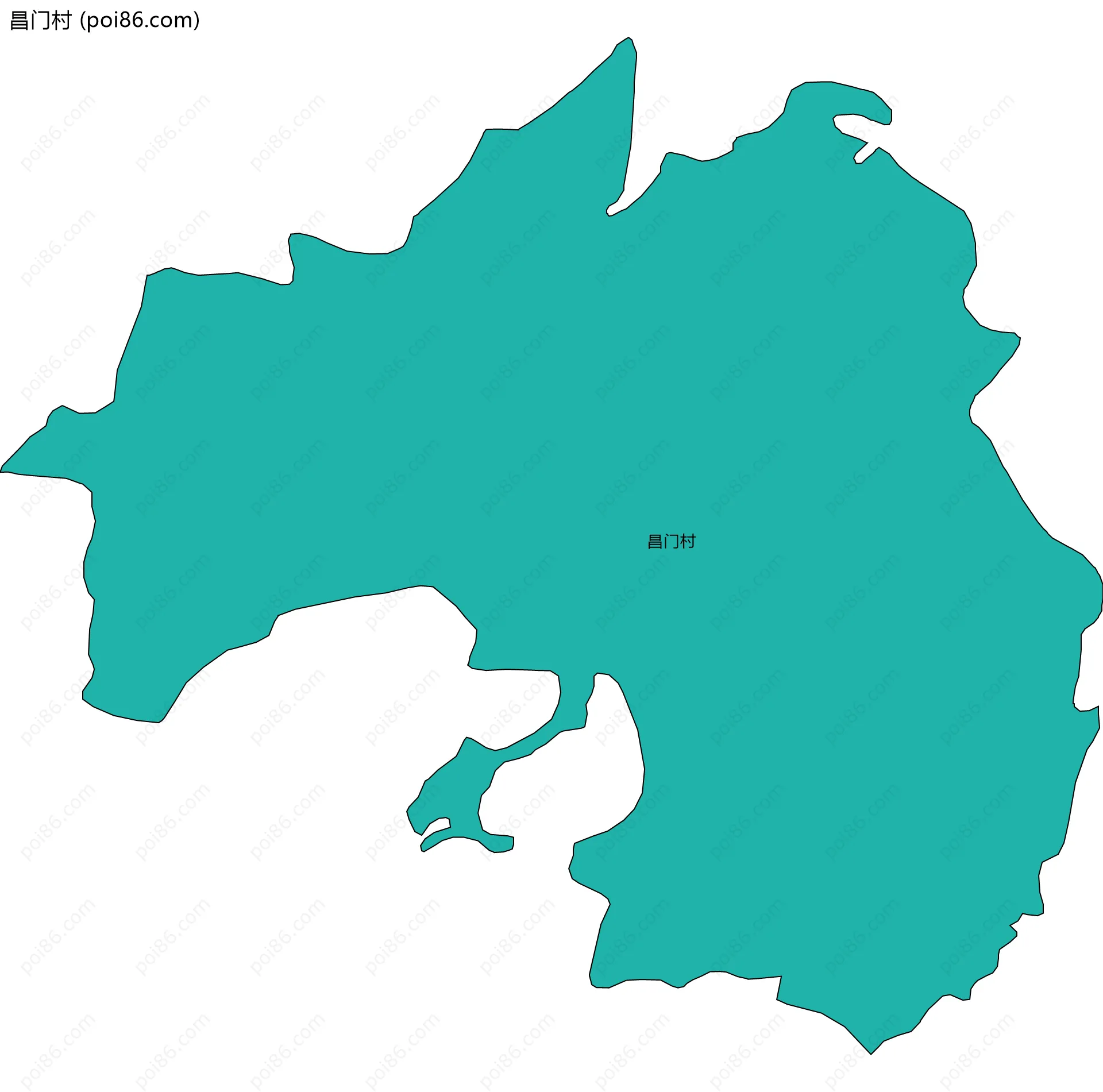 昌门村边界地图