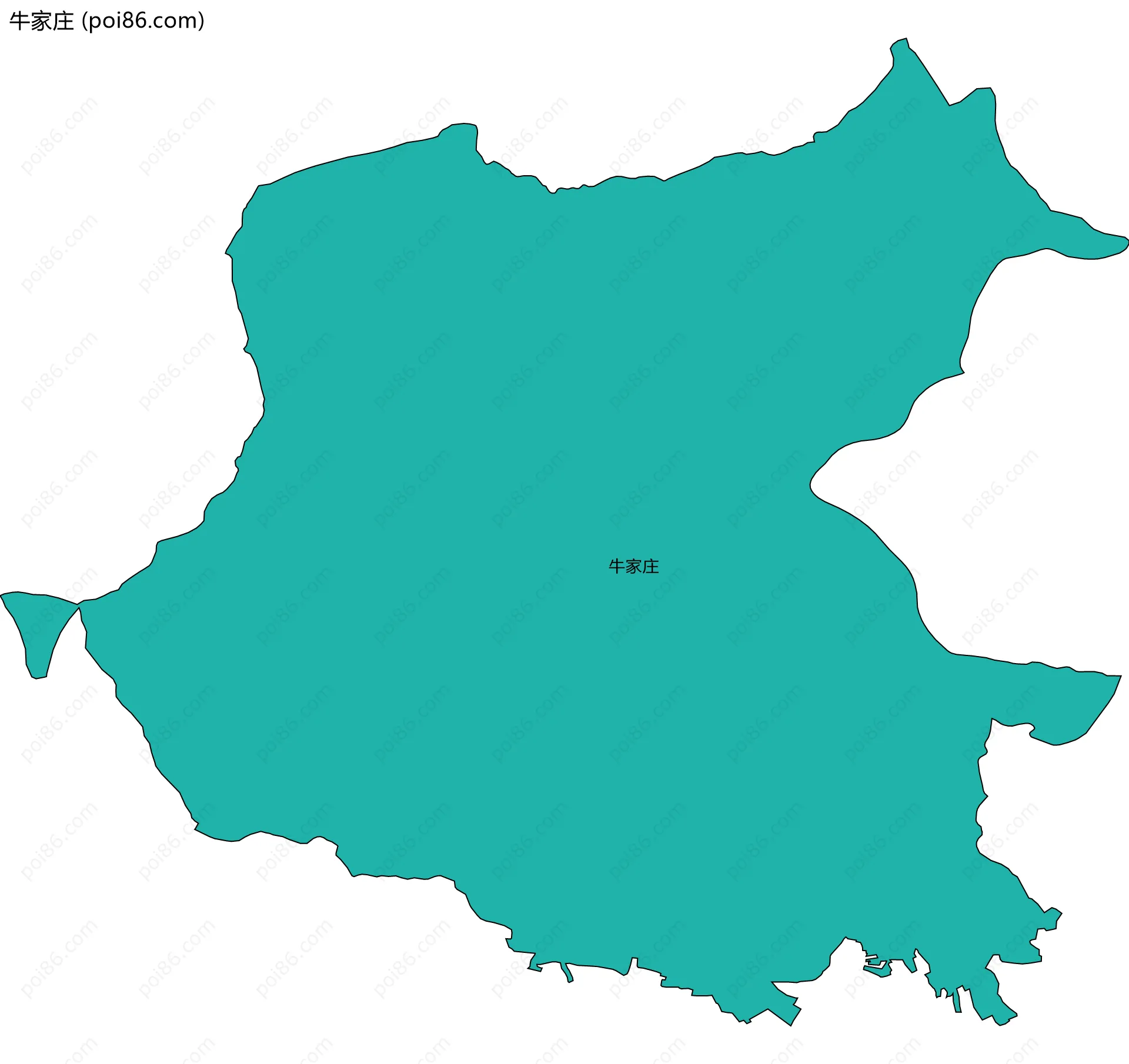 牛家庄边界地图
