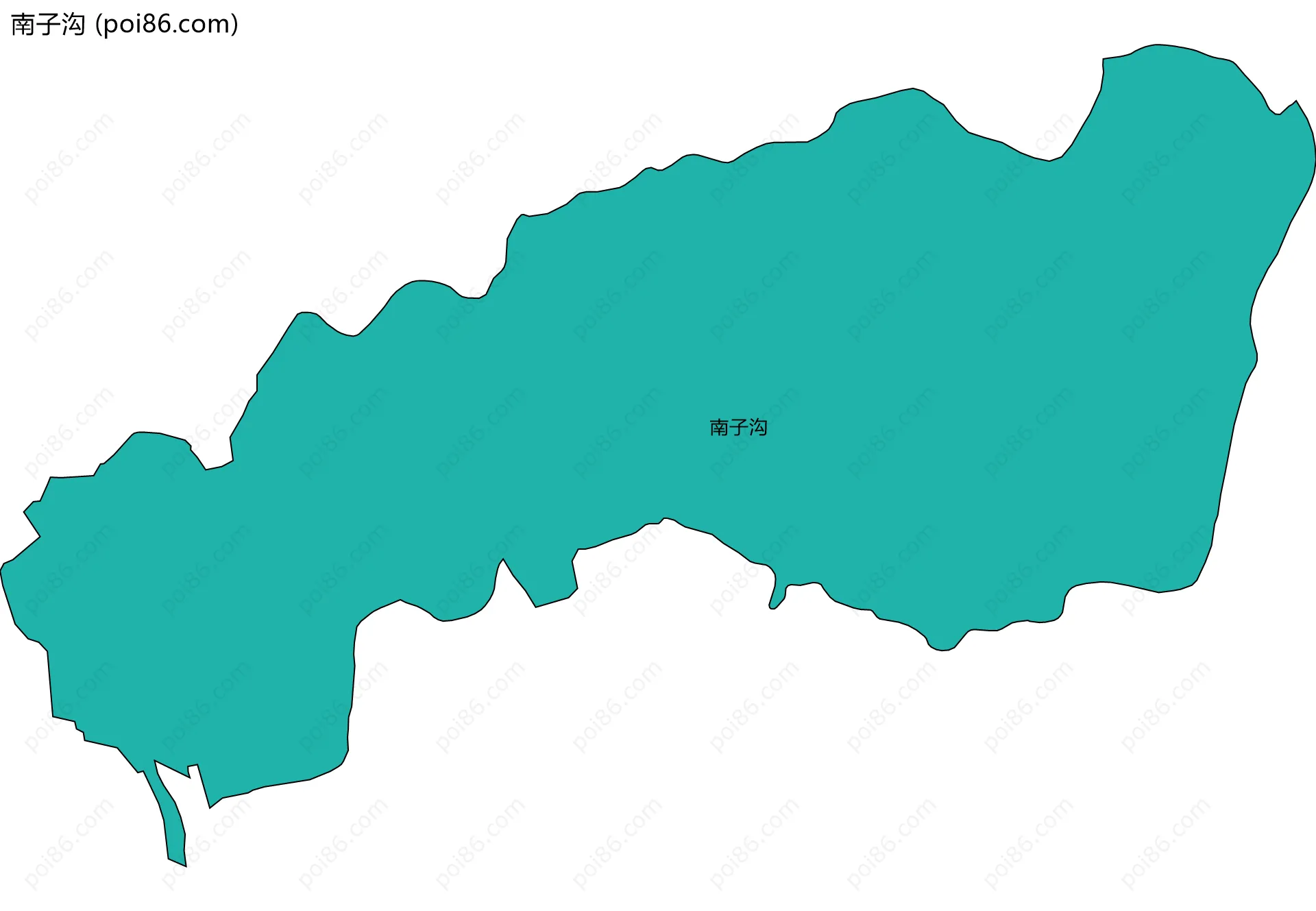 南子沟边界地图