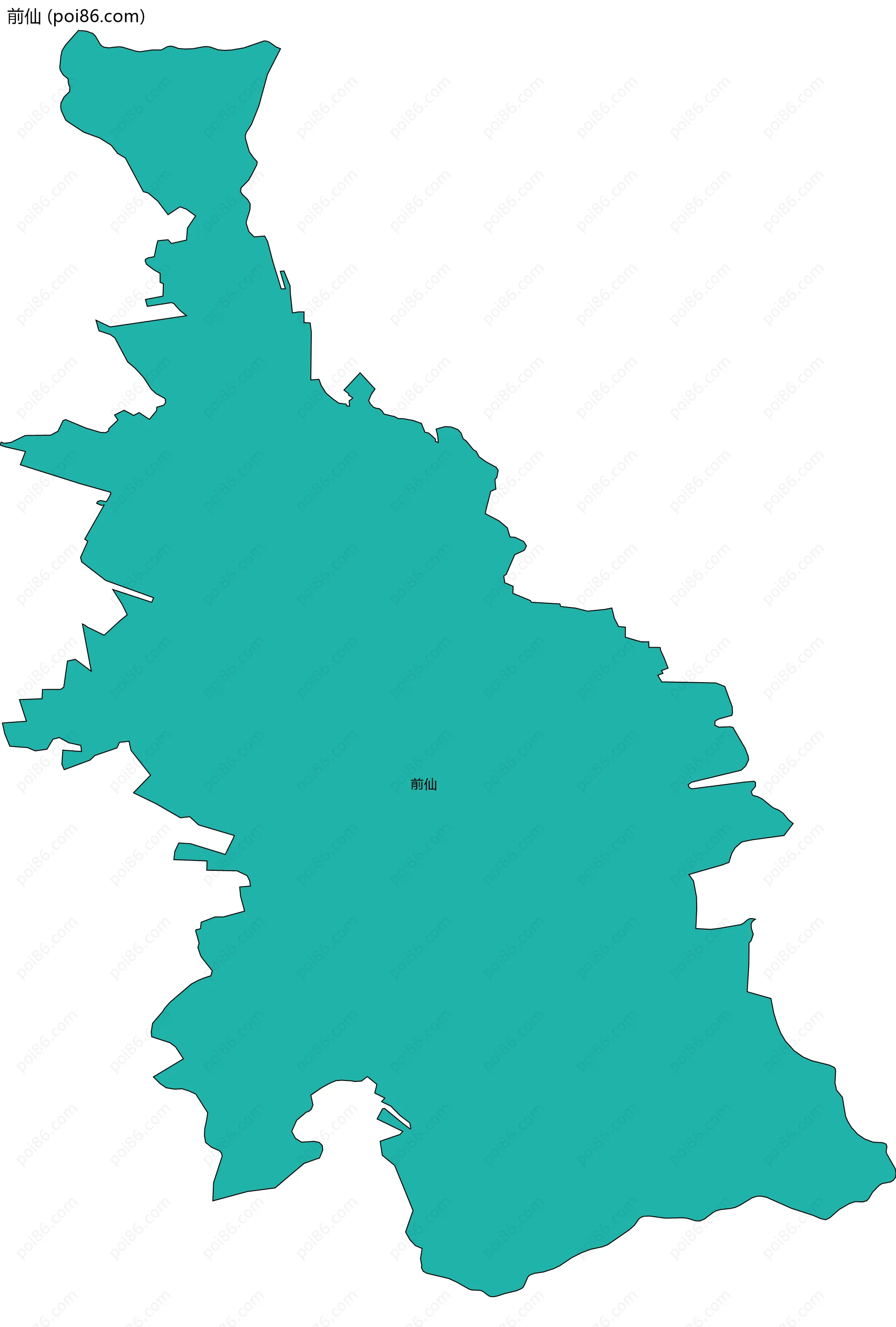 前仙边界地图