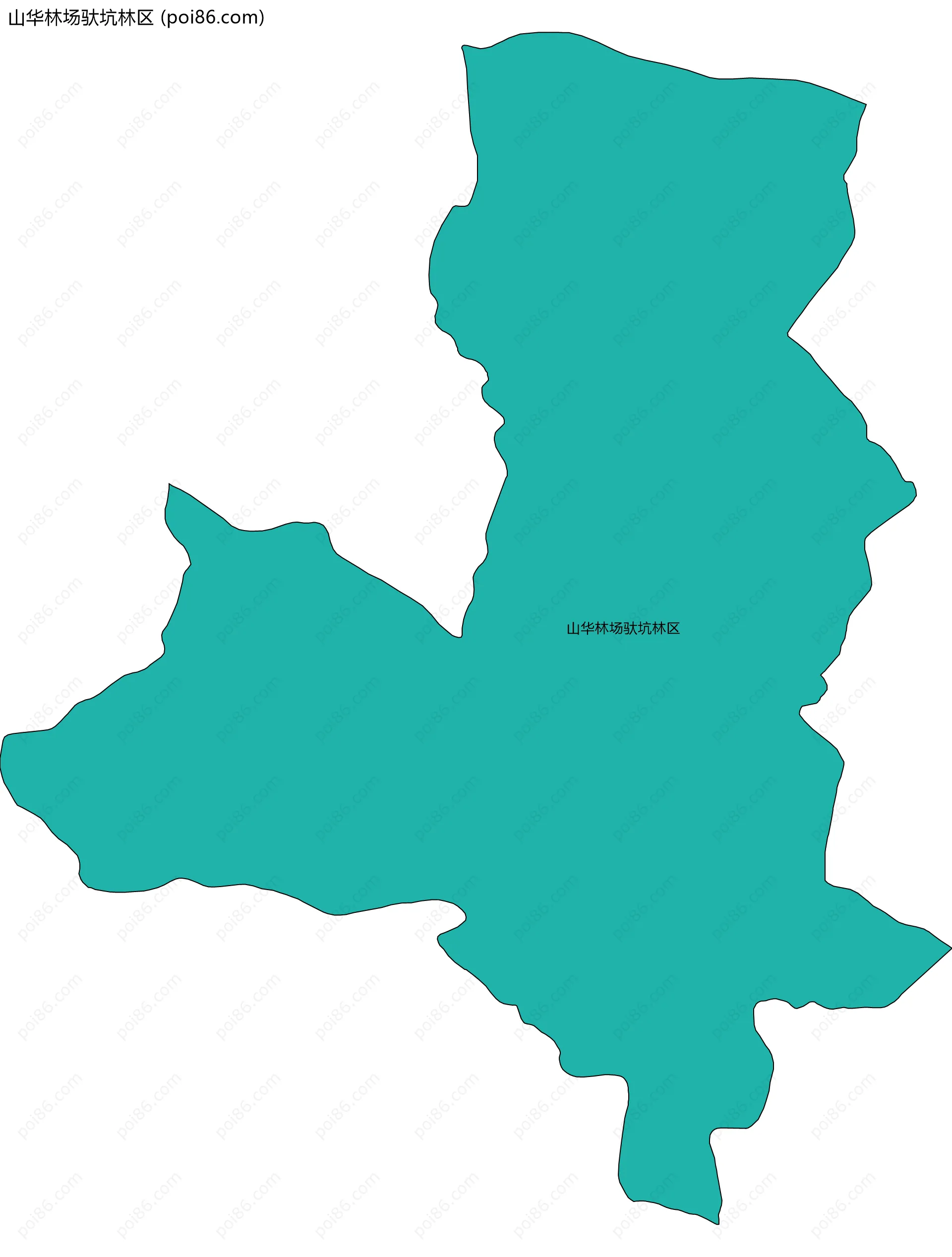 山华林场驮坑林区边界地图