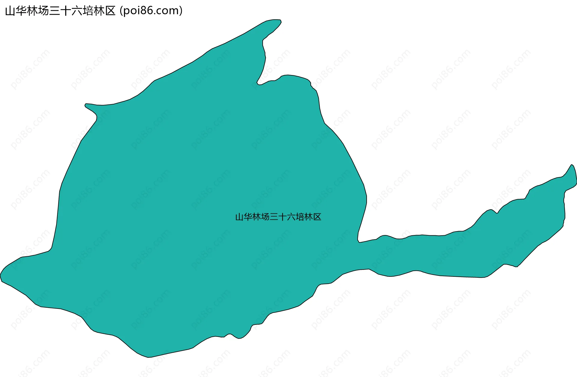 山华林场三十六培林区边界地图