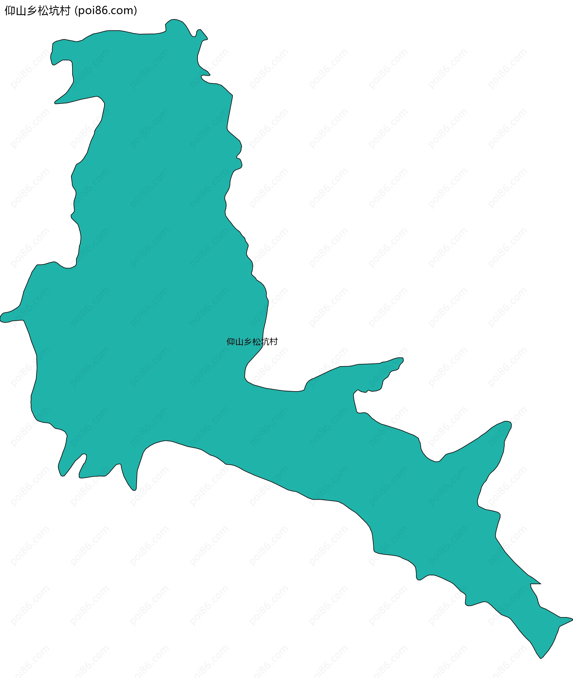 仰山乡松坑村边界地图