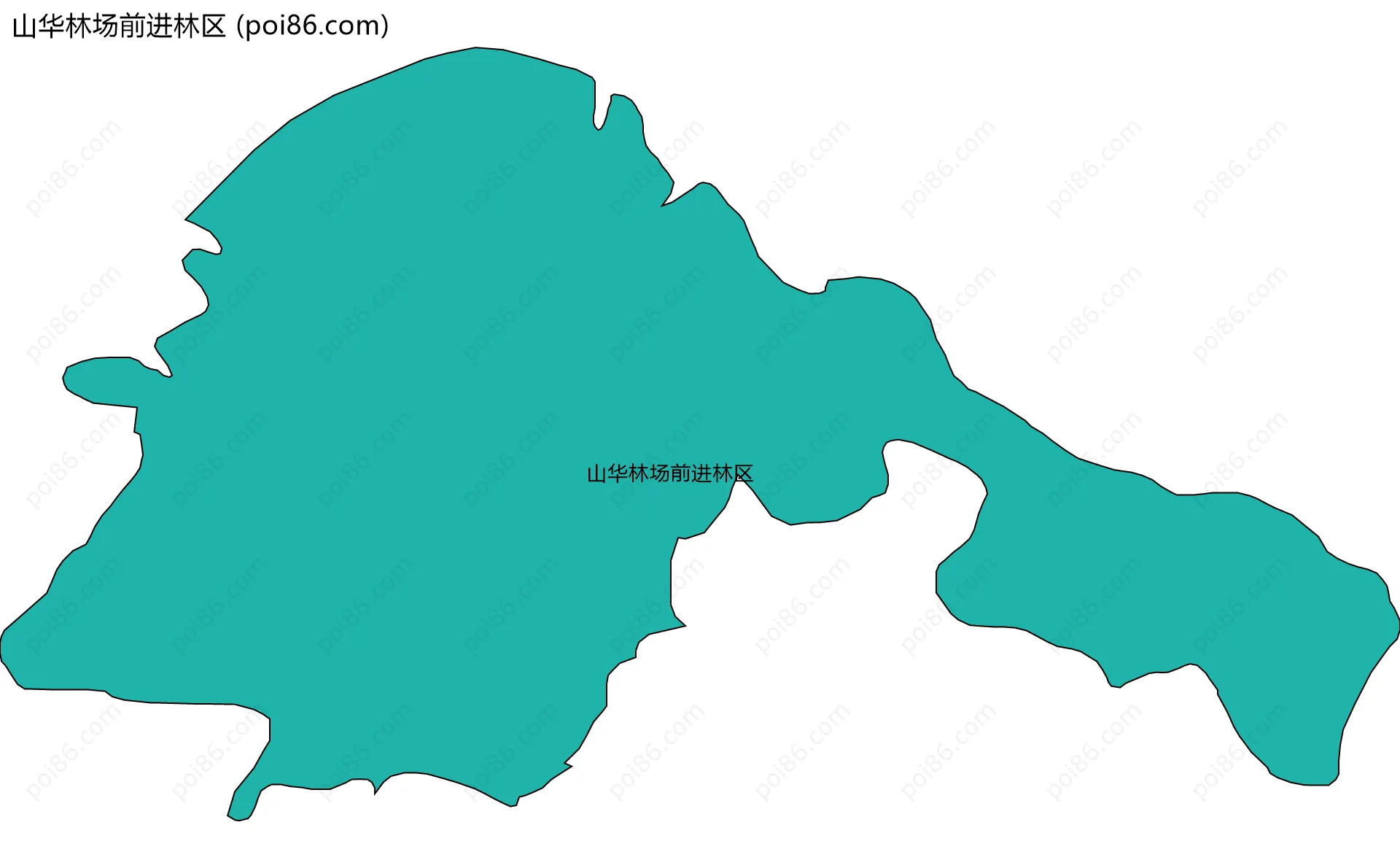 山华林场前进林区边界地图