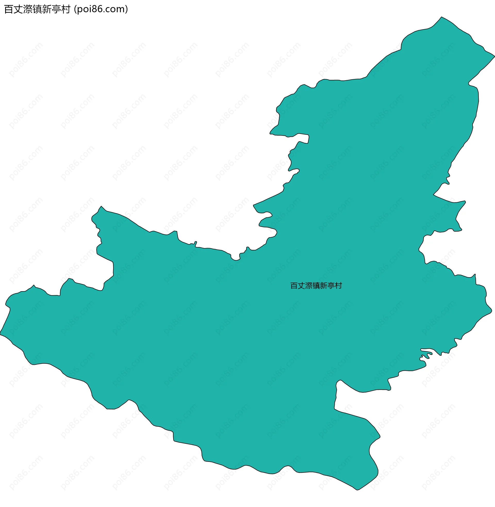 百丈漈镇新亭村边界地图