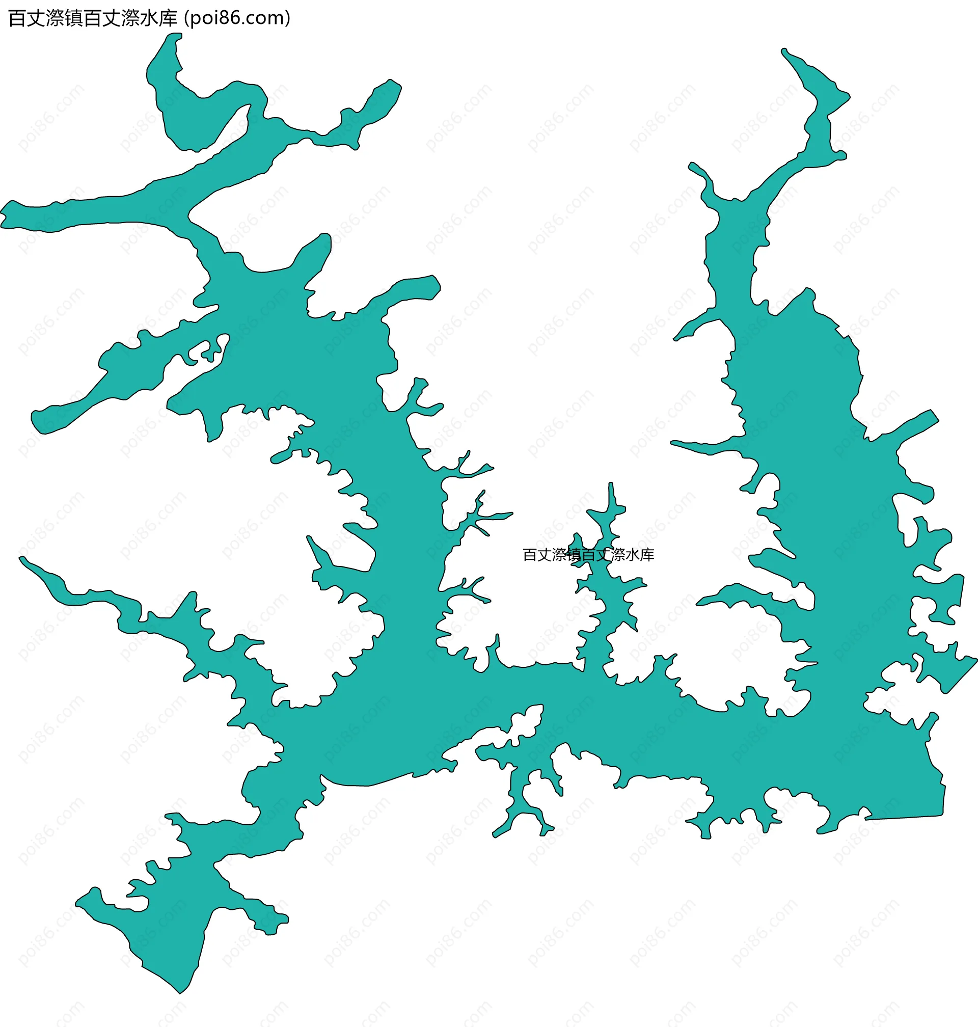 百丈漈镇百丈漈水库边界地图