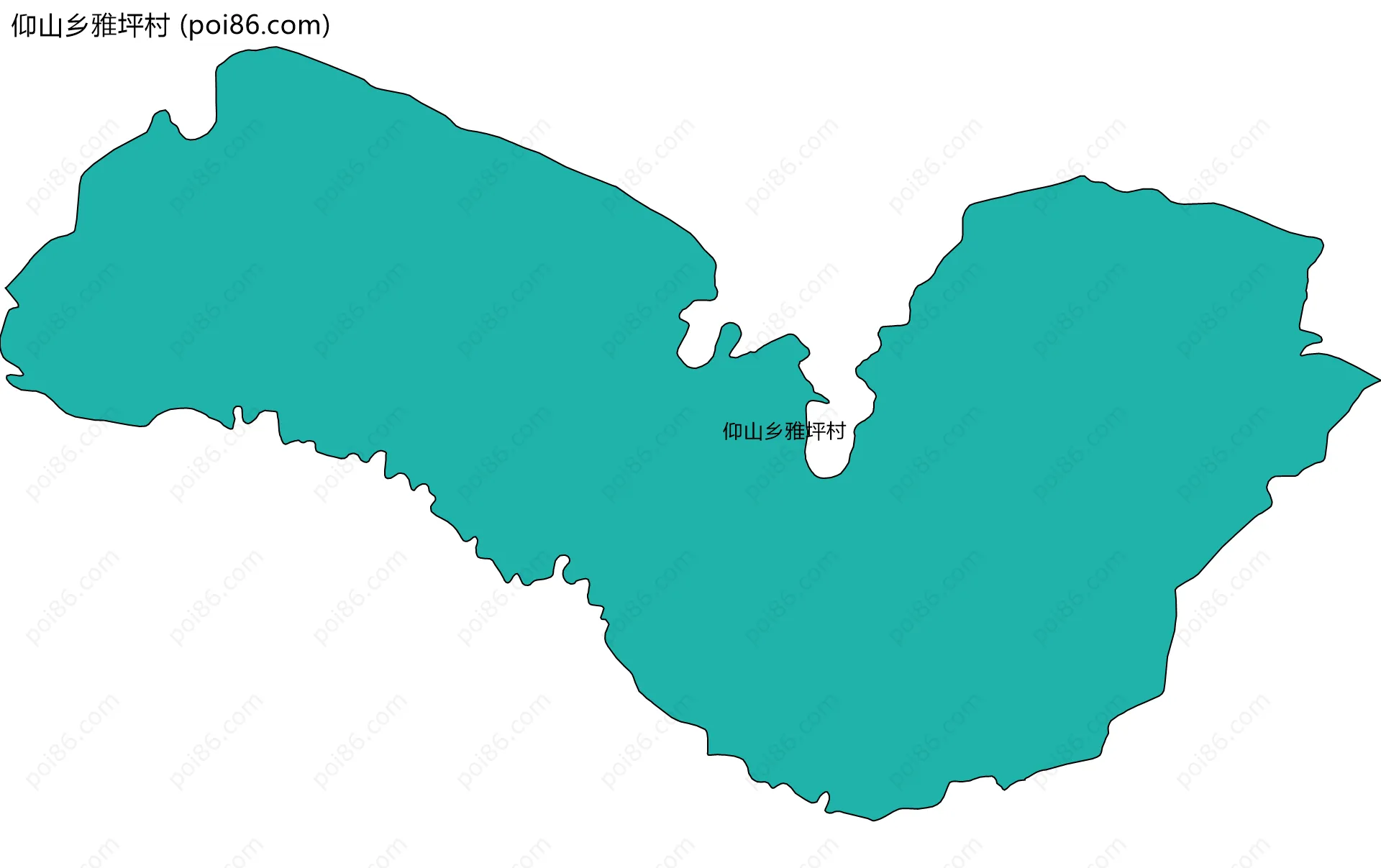 仰山乡雅坪村边界地图