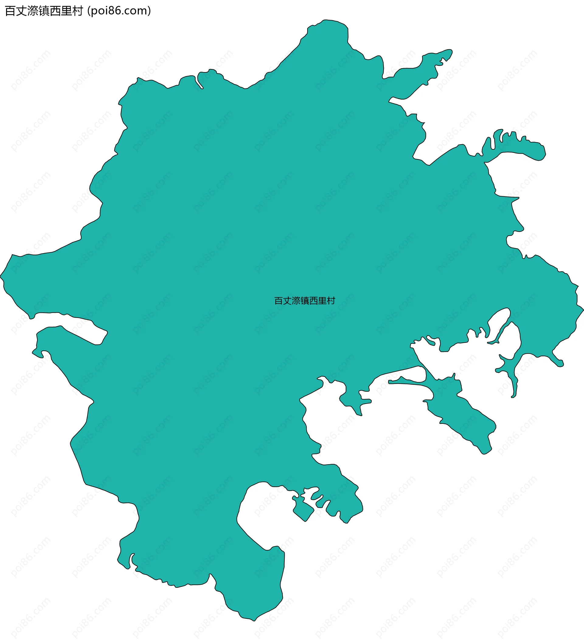 百丈漈镇西里村边界地图