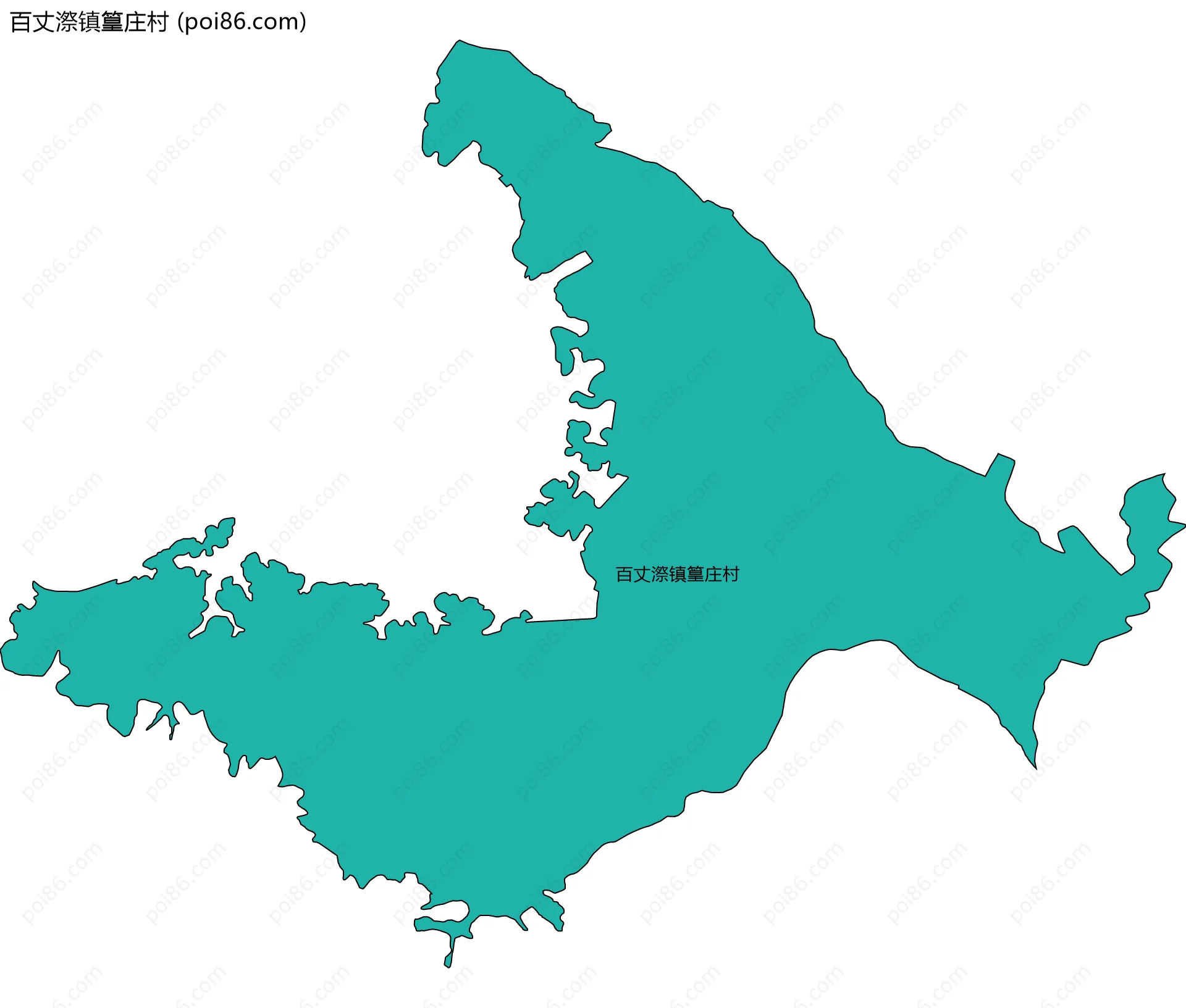 百丈漈镇篁庄村边界地图