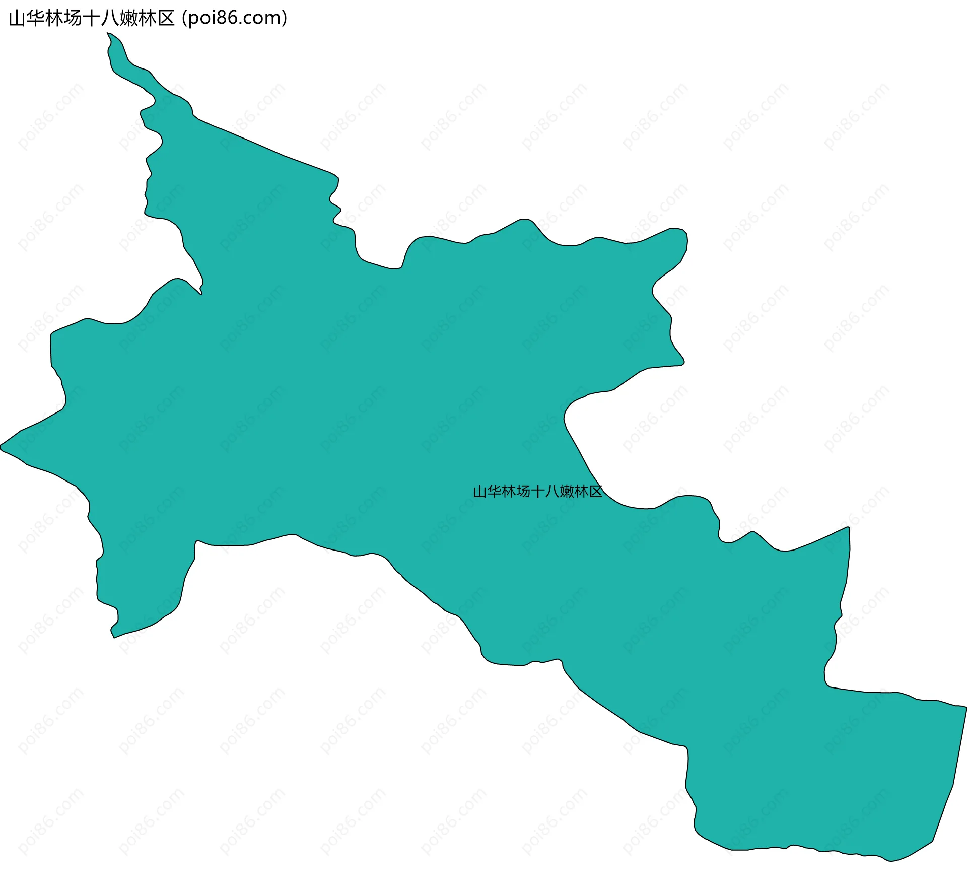 山华林场十八嫩林区边界地图