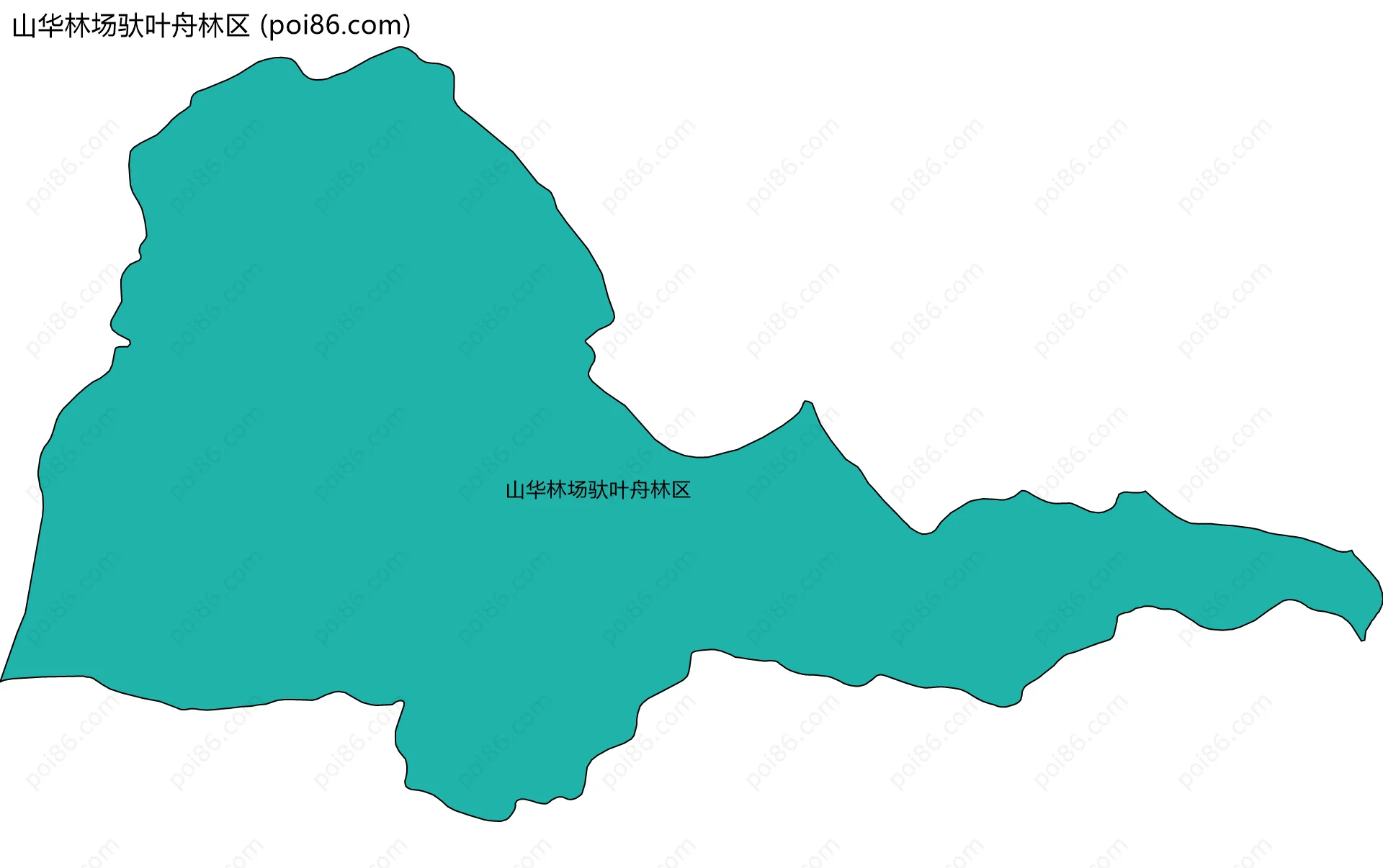 山华林场驮叶舟林区边界地图