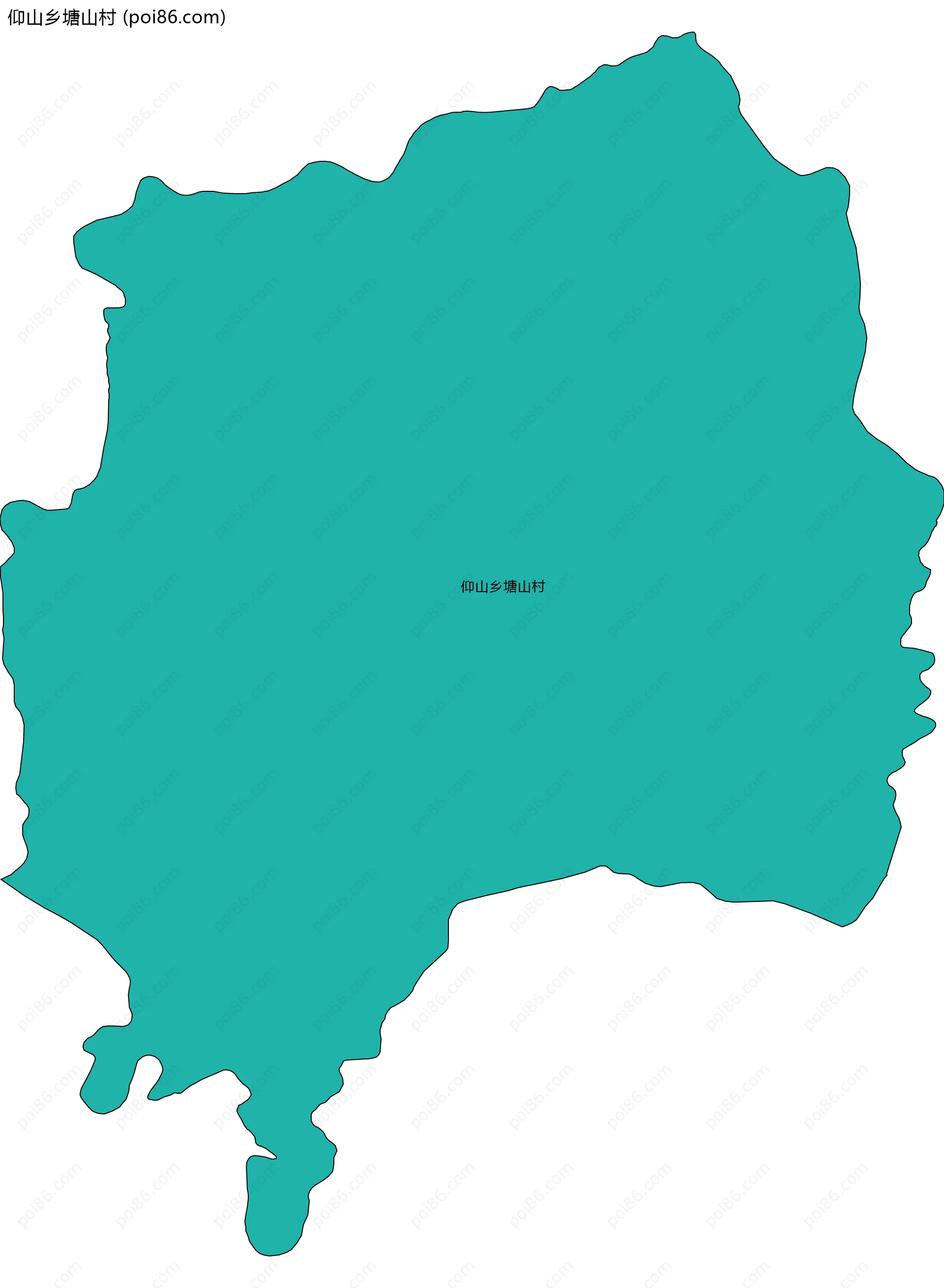 仰山乡塘山村边界地图