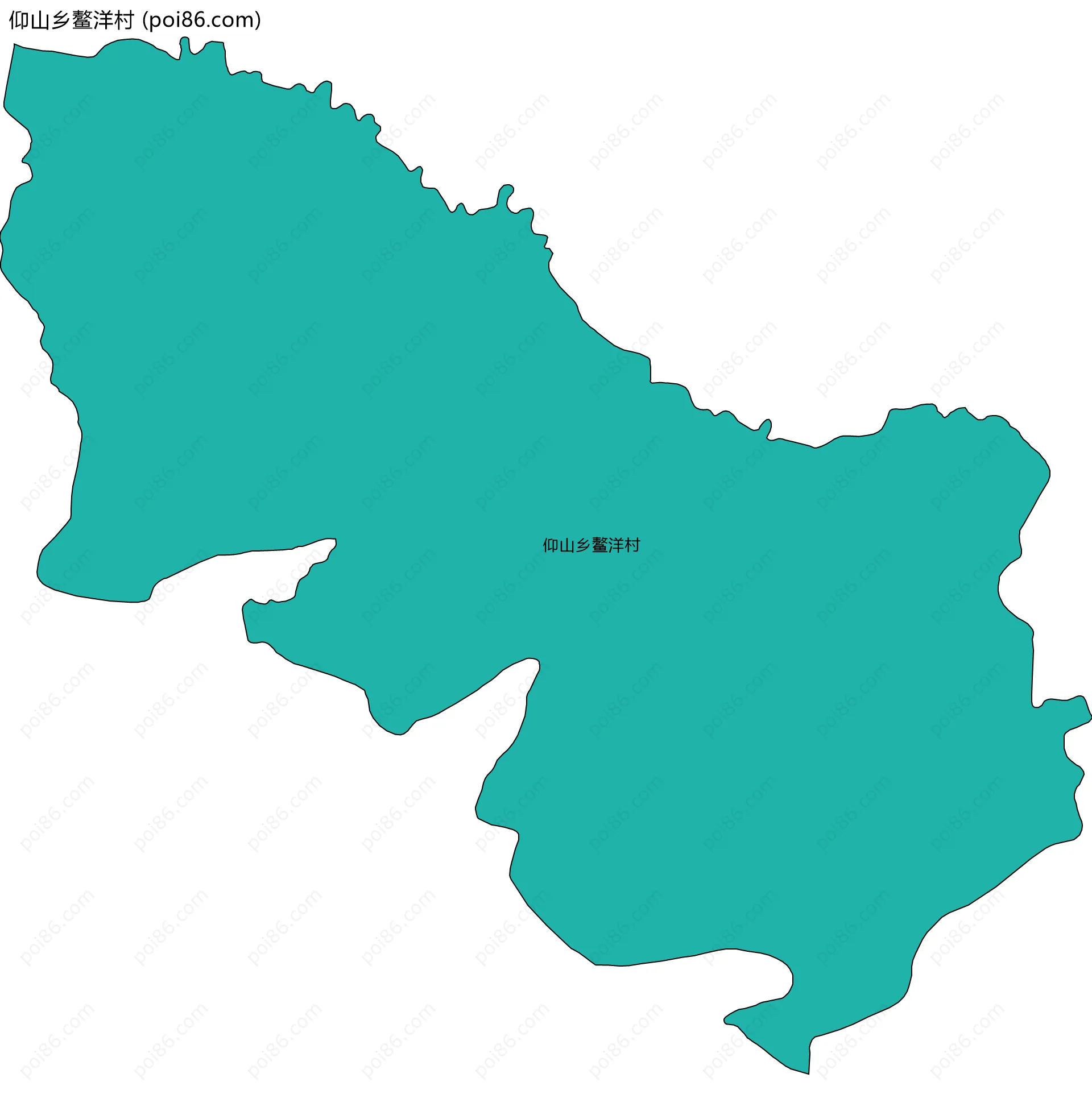 仰山乡鳌洋村边界地图