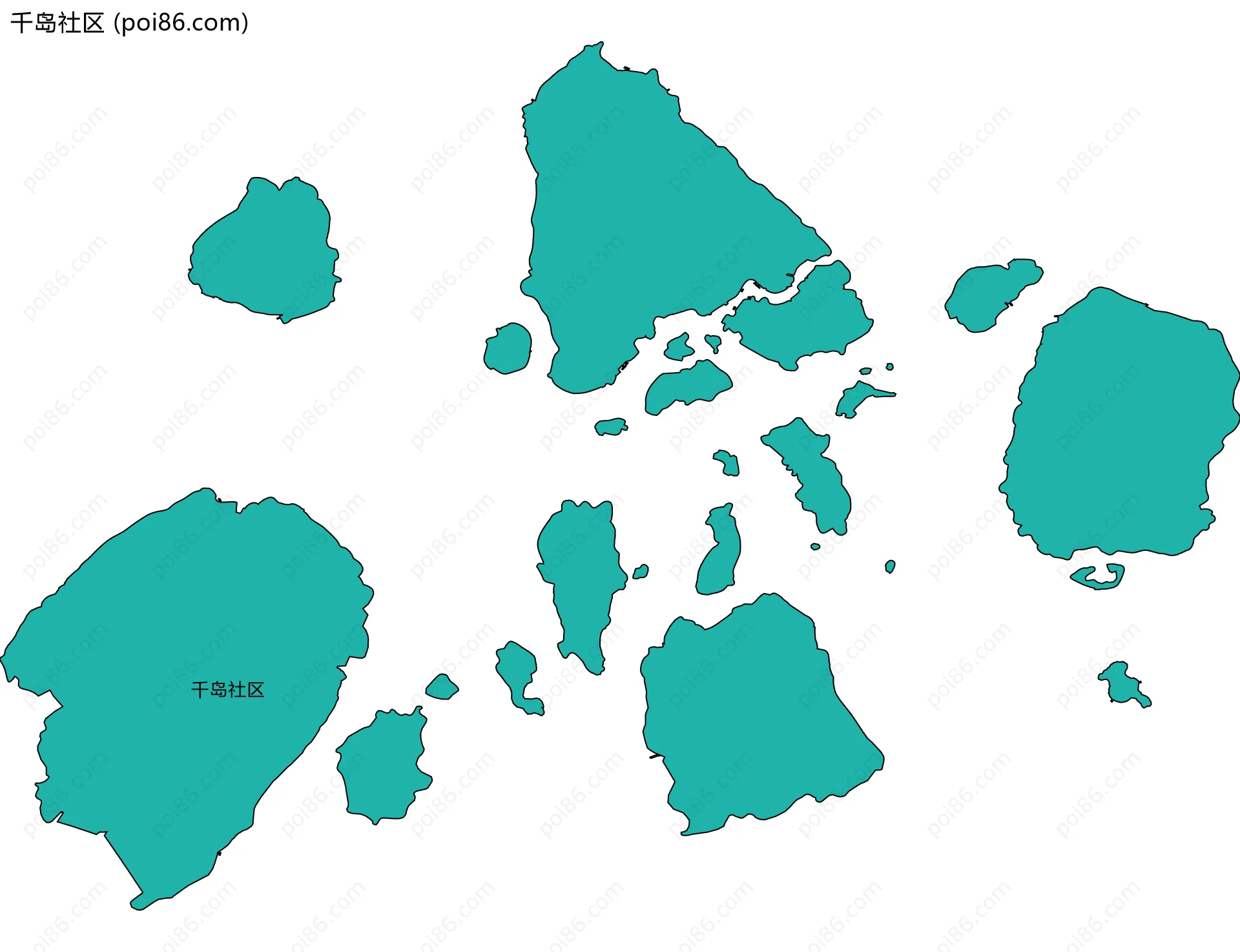 千岛社区边界地图