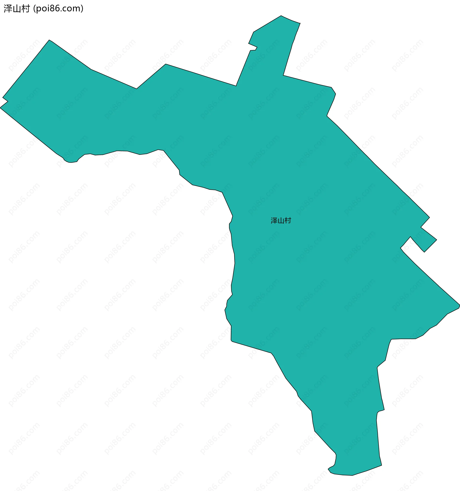 泽山村边界地图